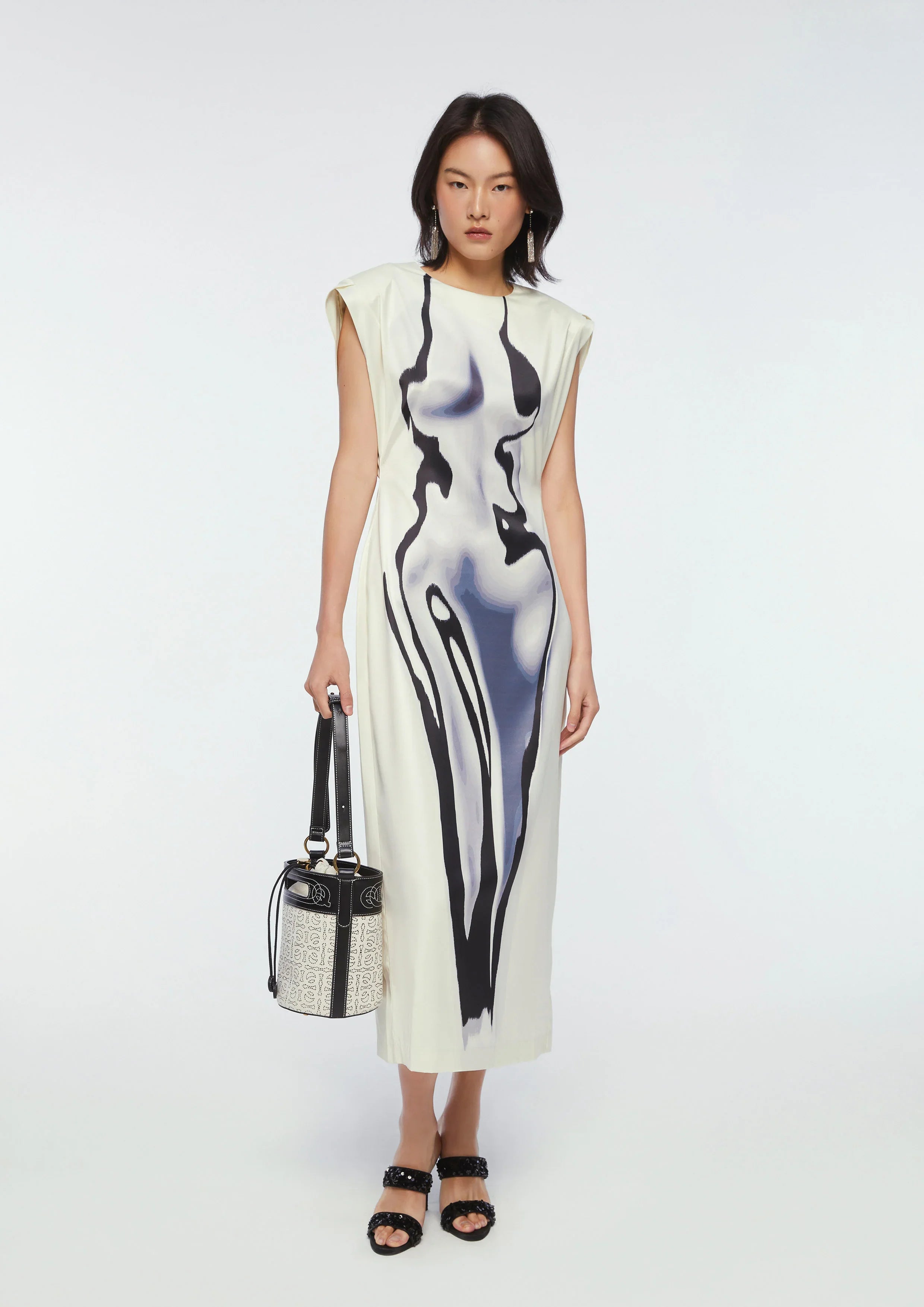 Abstract Print Midi Dress - Studiofour