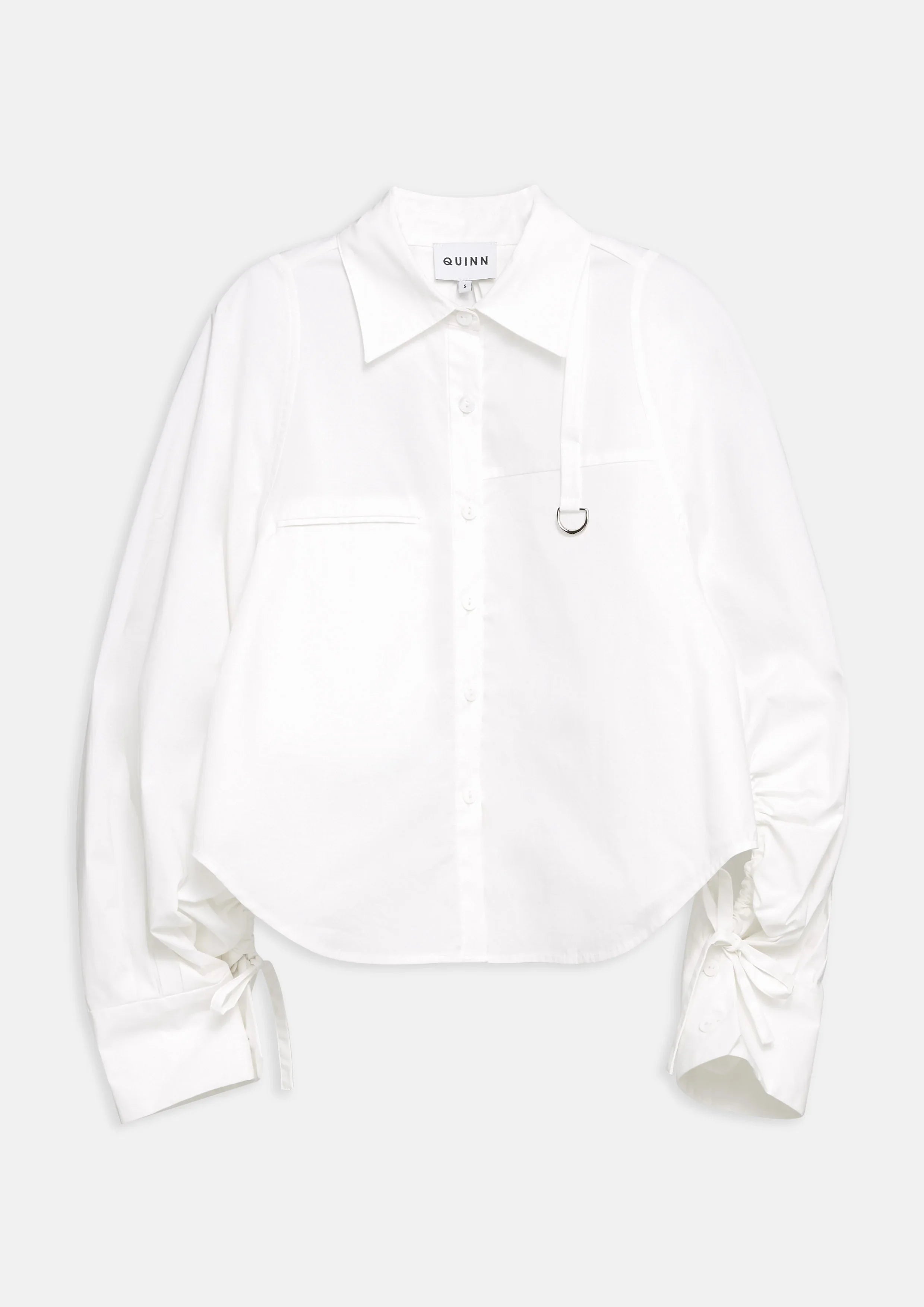 เสื้อเชิ้ตแขนยาวแต่งเชือกดึง