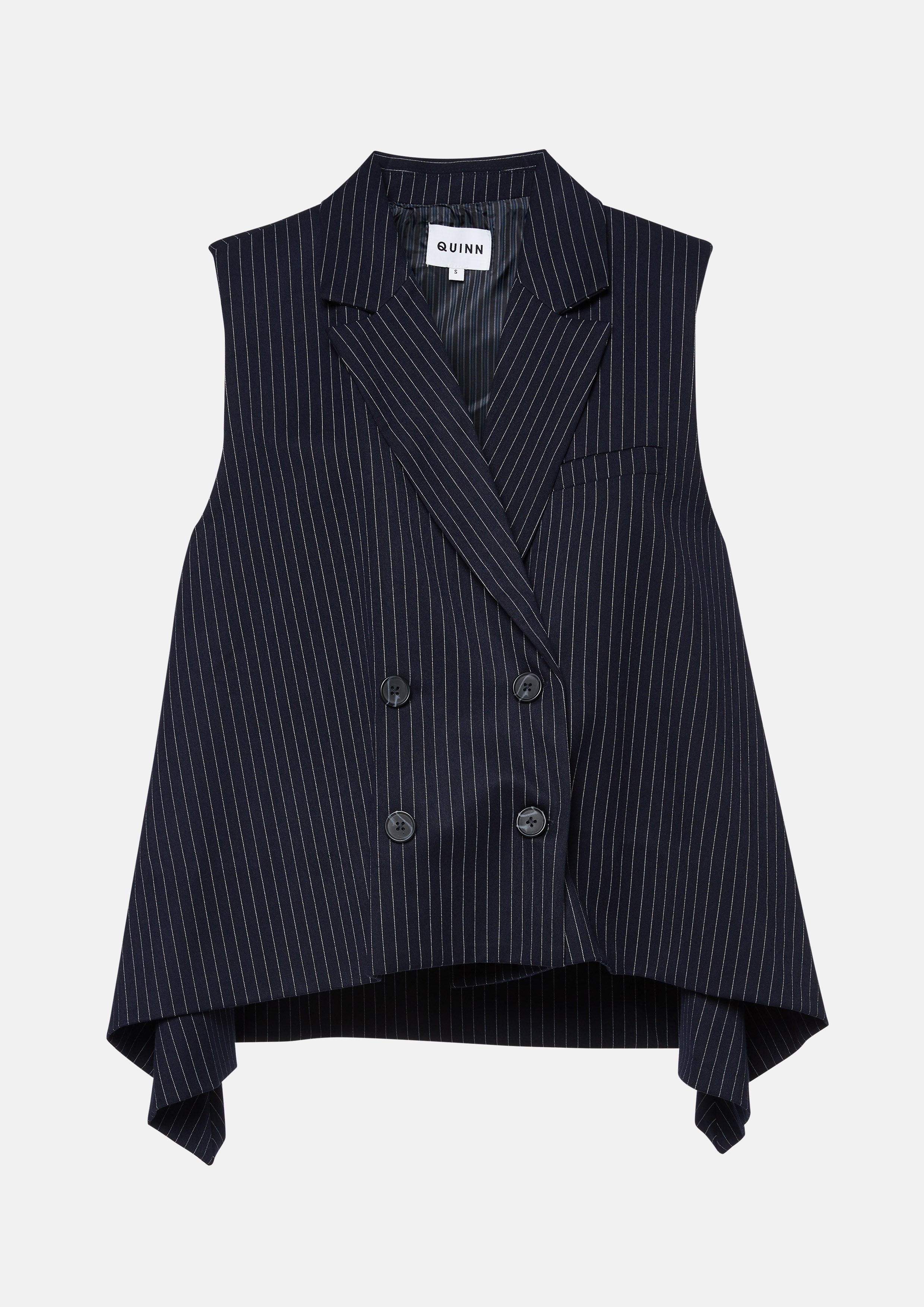 แจ็คเก็ตลายทางกระดุมสองแถว