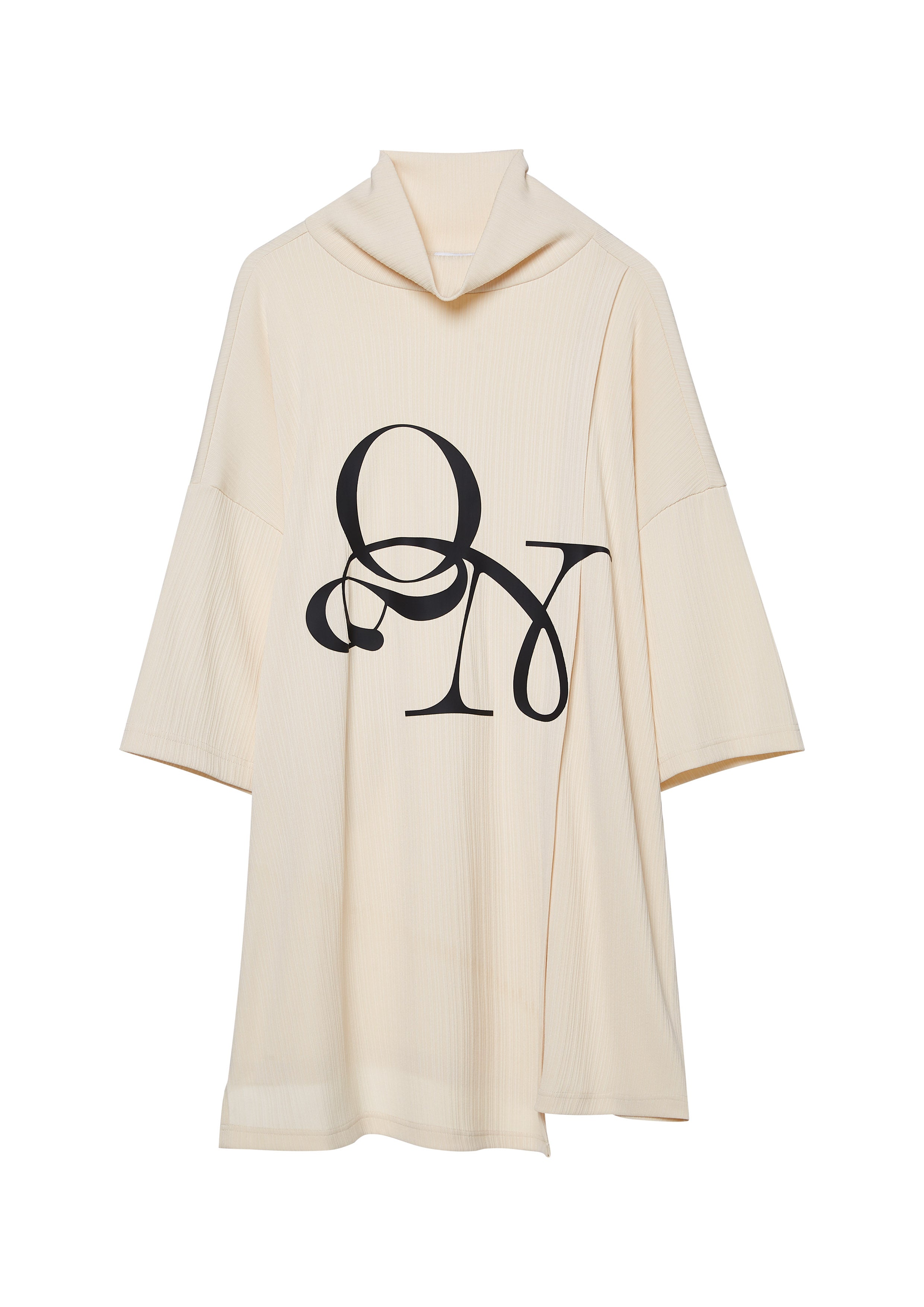 เดรสสั้นคอสูงพิมพ์โลโก้