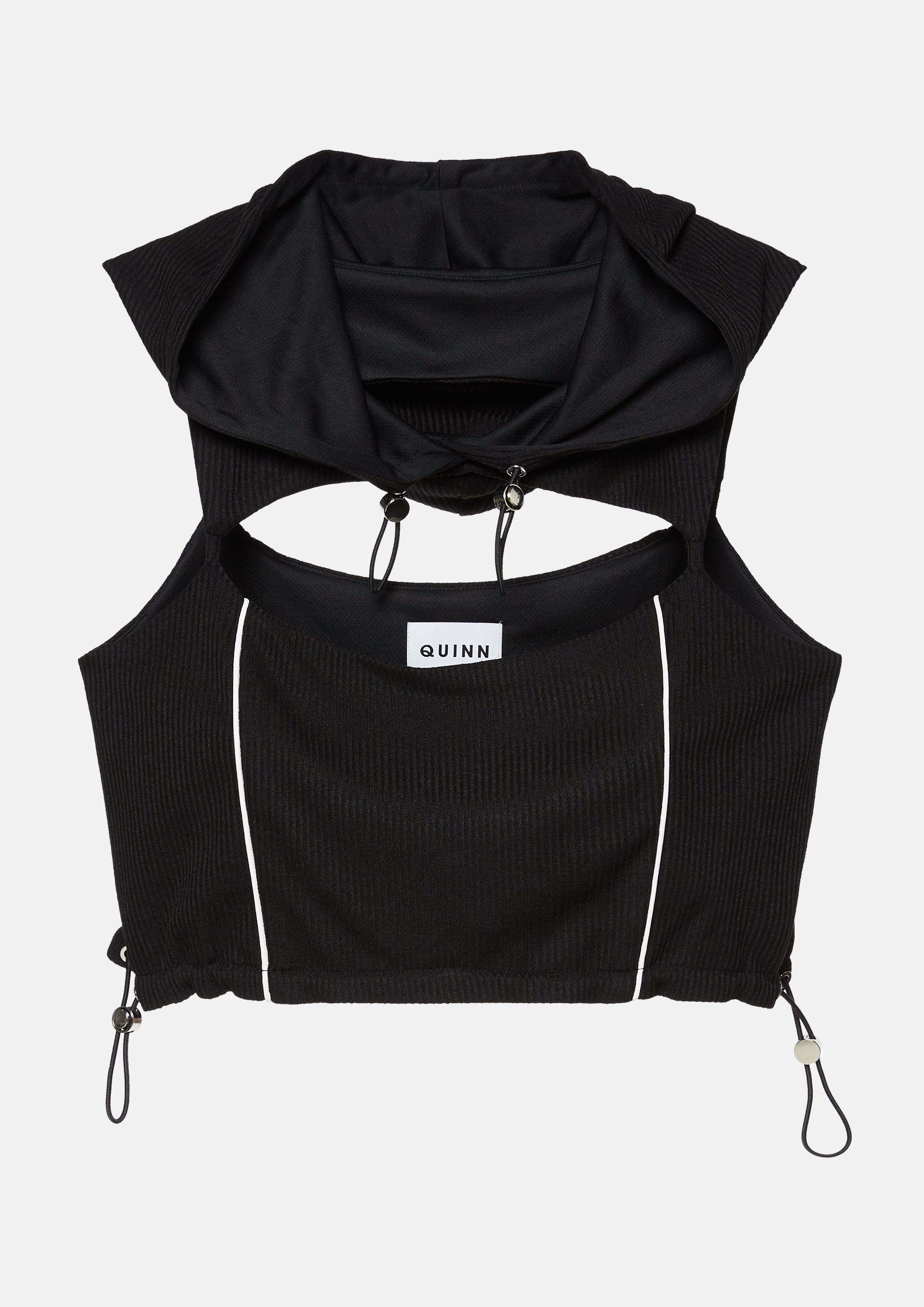 เสื้อฮู้ดครอปแต่งคัตเอาท์