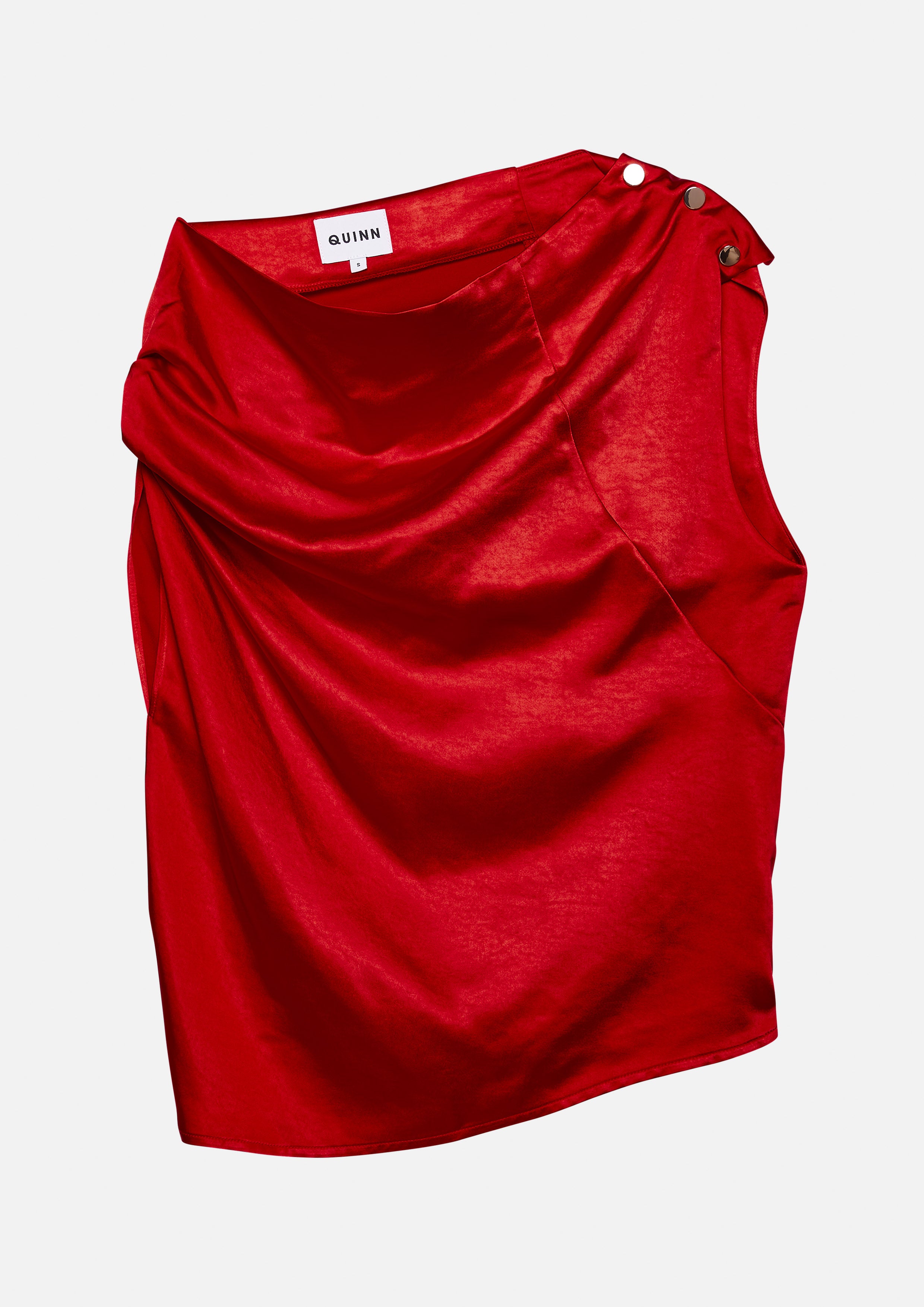 เสื้อปาดไหล่ผ้าซาติน