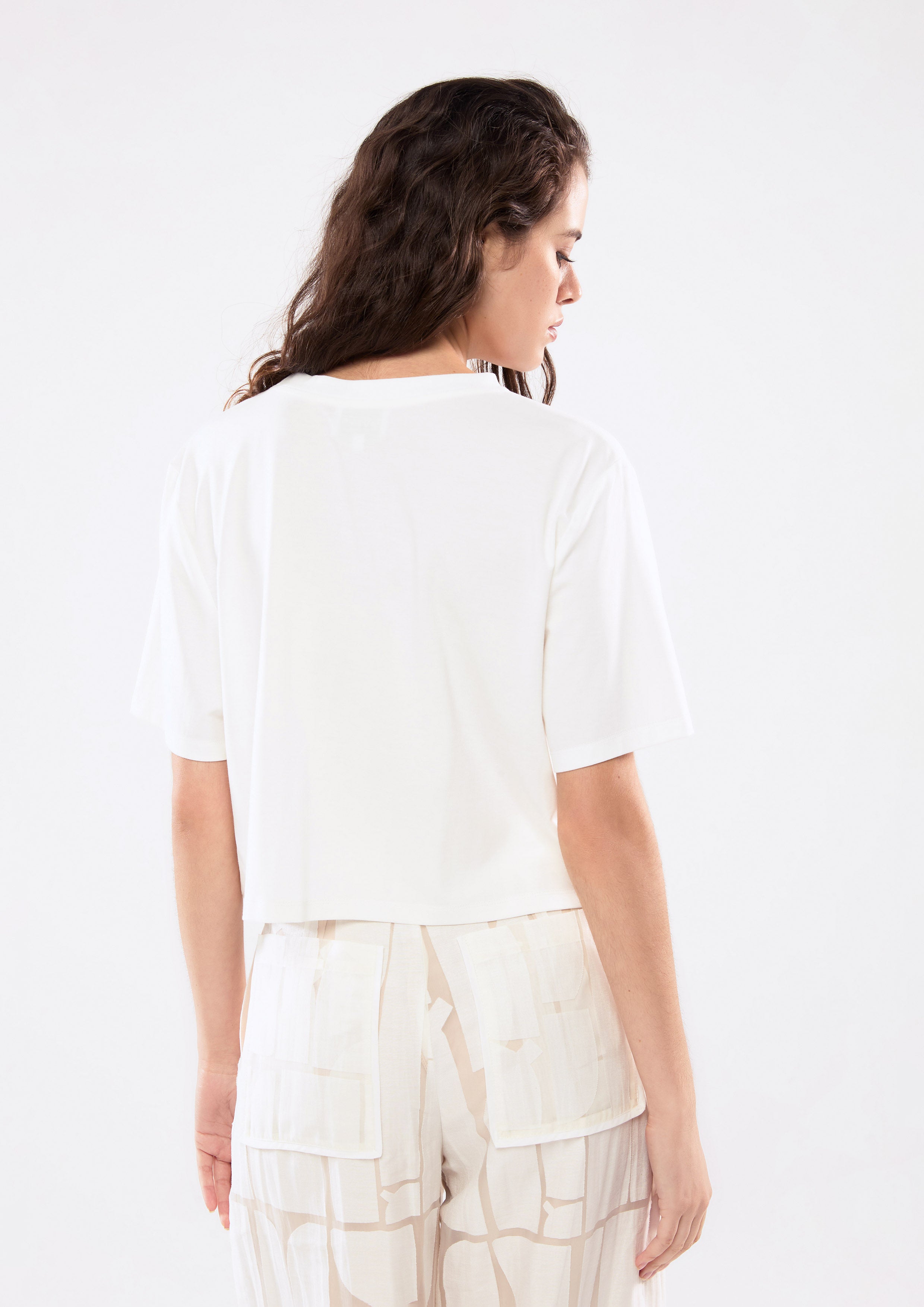 เสื้อยืดแขนสั้นพิมพ์ลาย