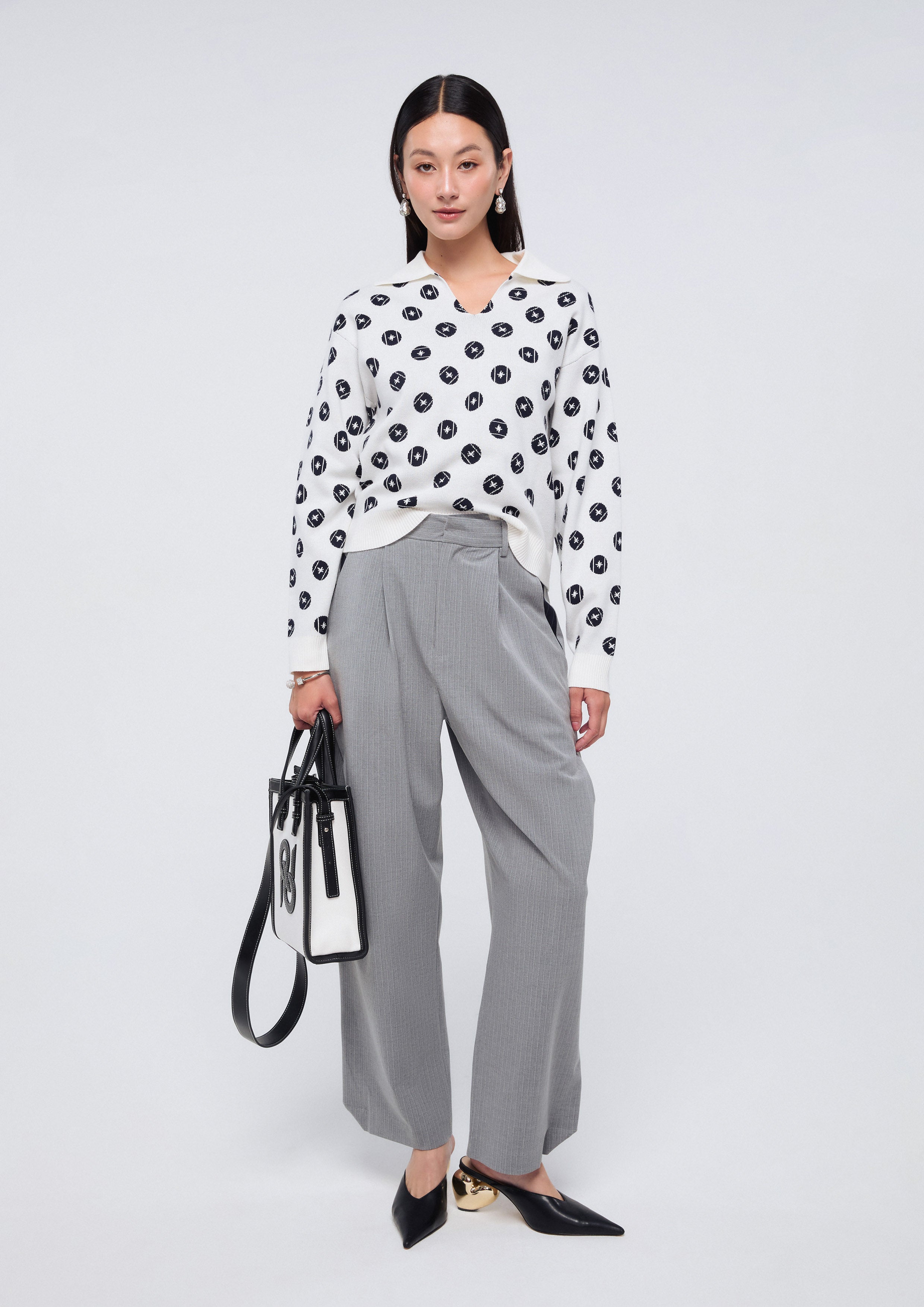 กางเกงขายาวลายทาง