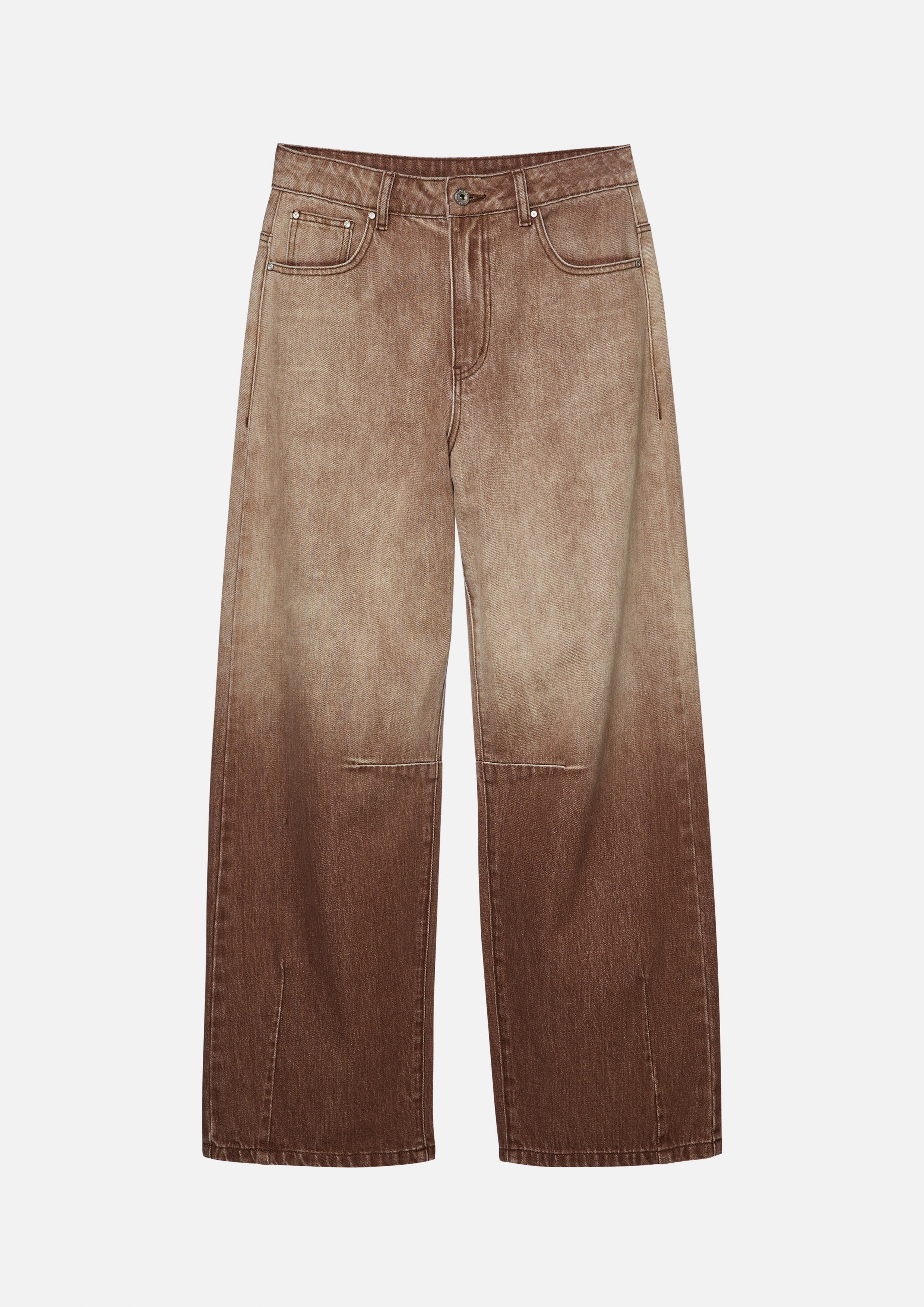 กางเกงเดนิมขาบาเรลสีเฟด