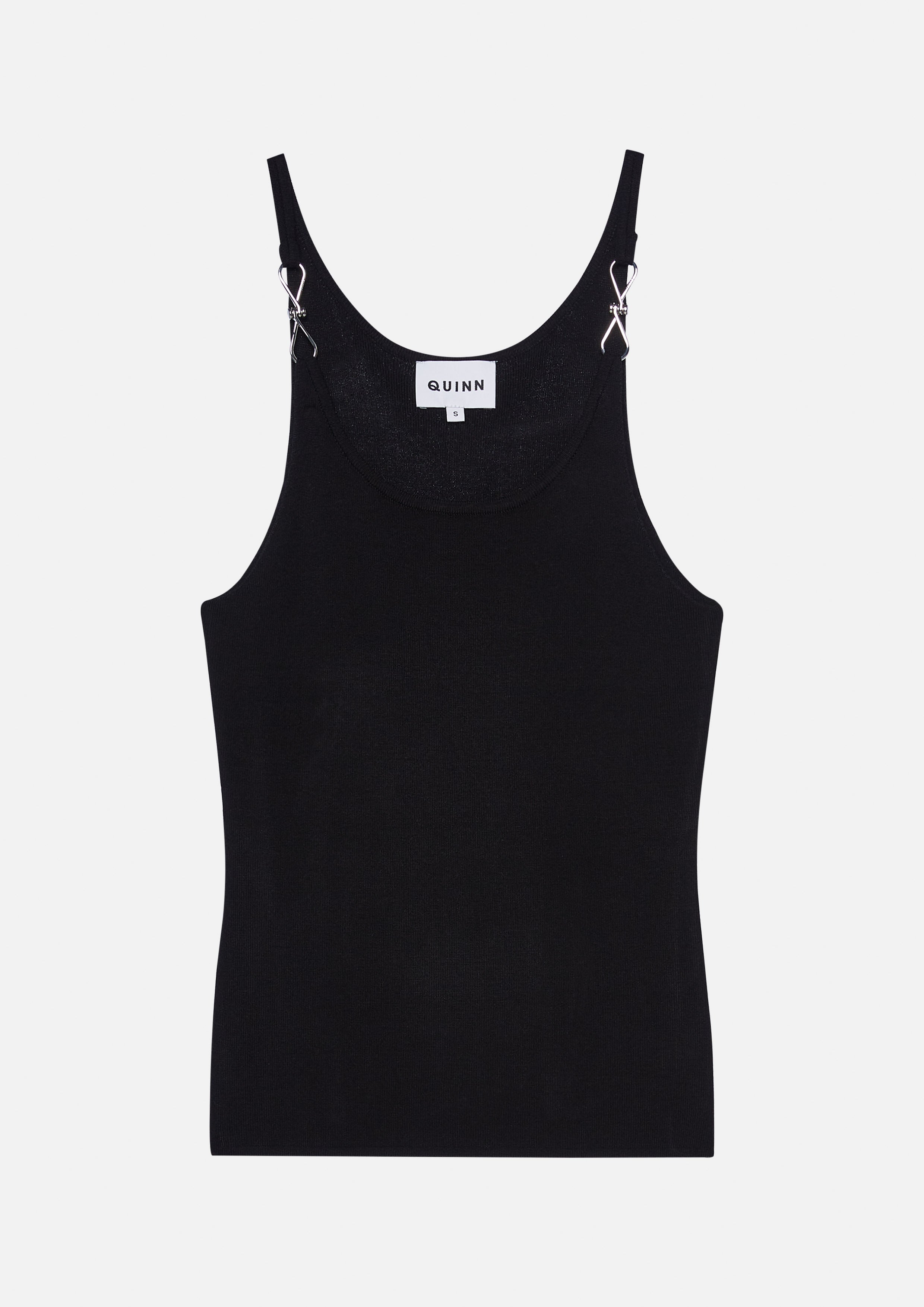 เสื้อกล้ามสายเสื้อแต่งฮาร์ดแวร์โลหะ