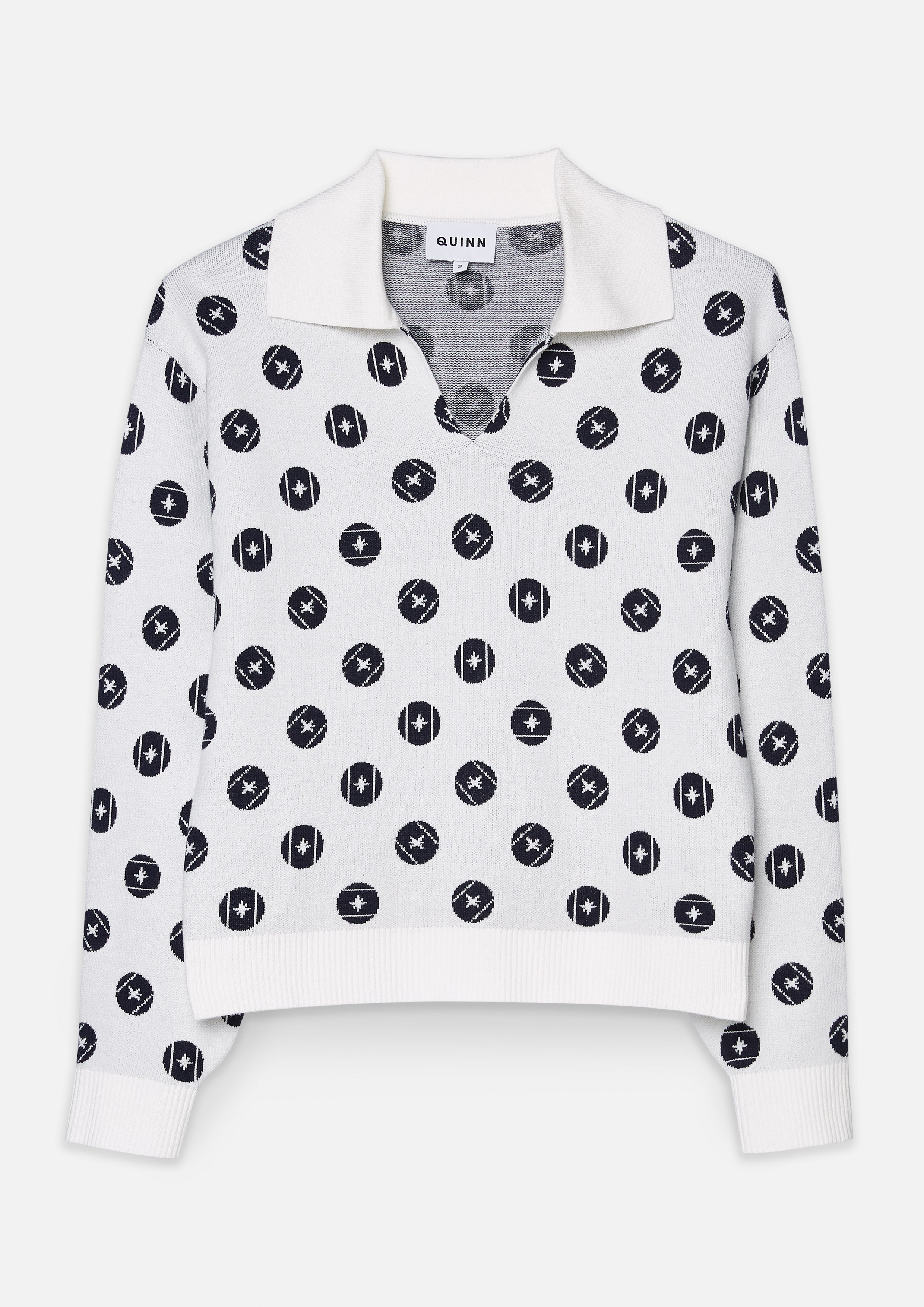 กางเกงขายาวผ้านิตลายกราฟฟิค