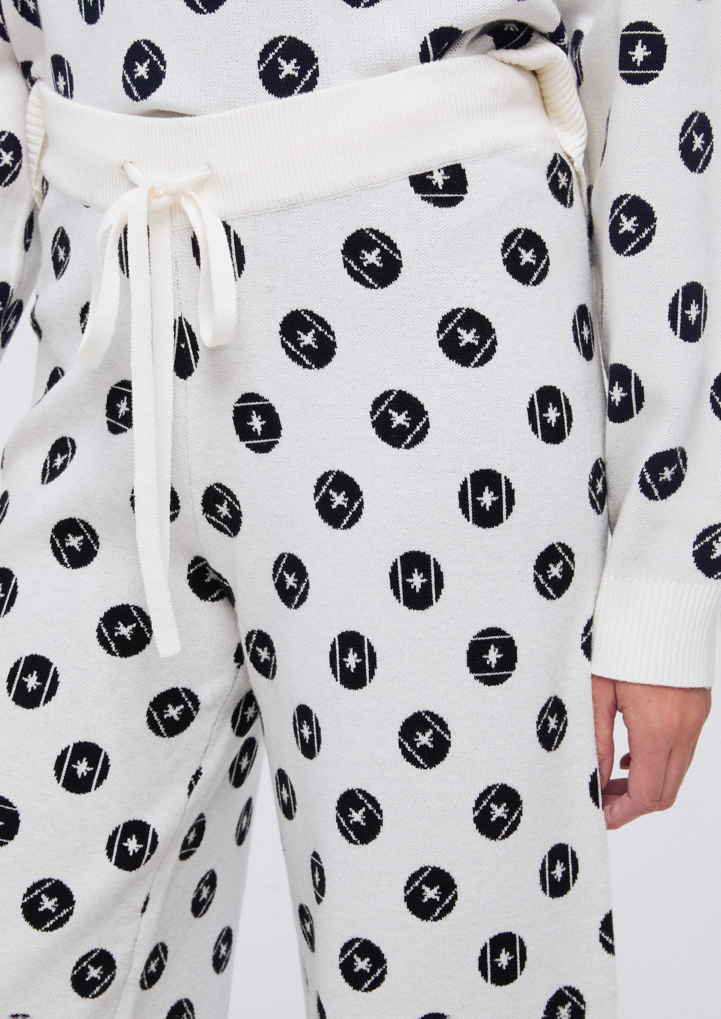 Knitted Waist Tie Pants