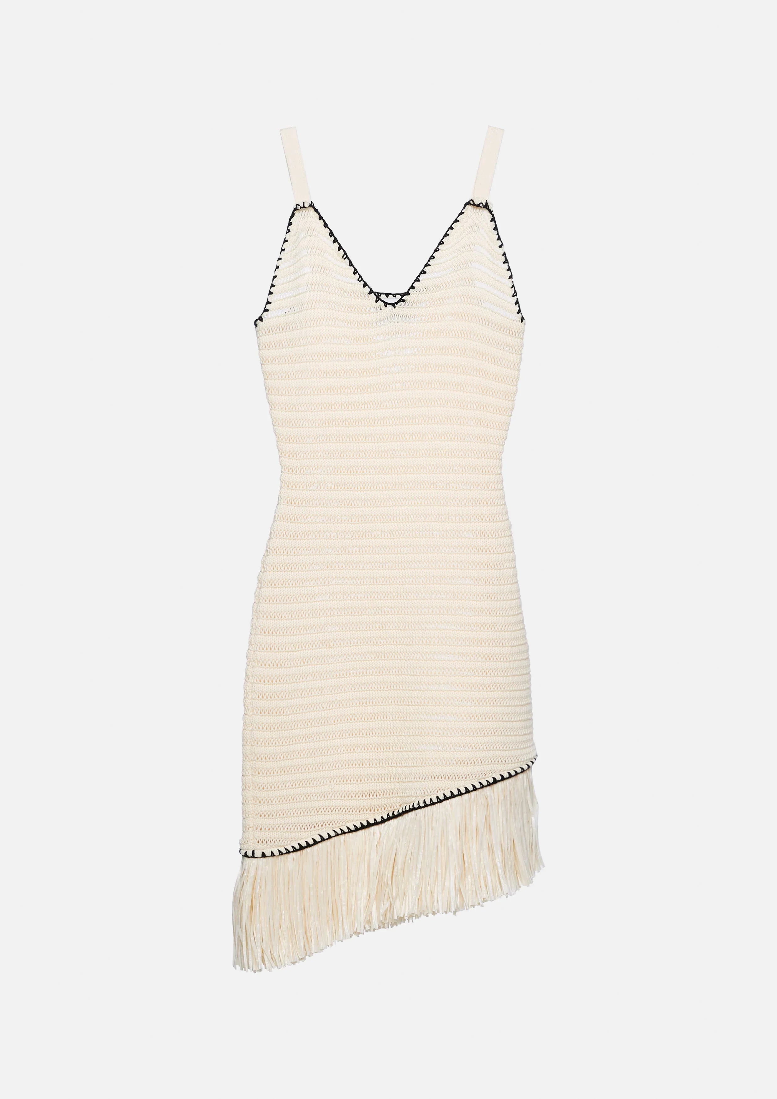 Crochet Fringe Hem Mini Skirt
