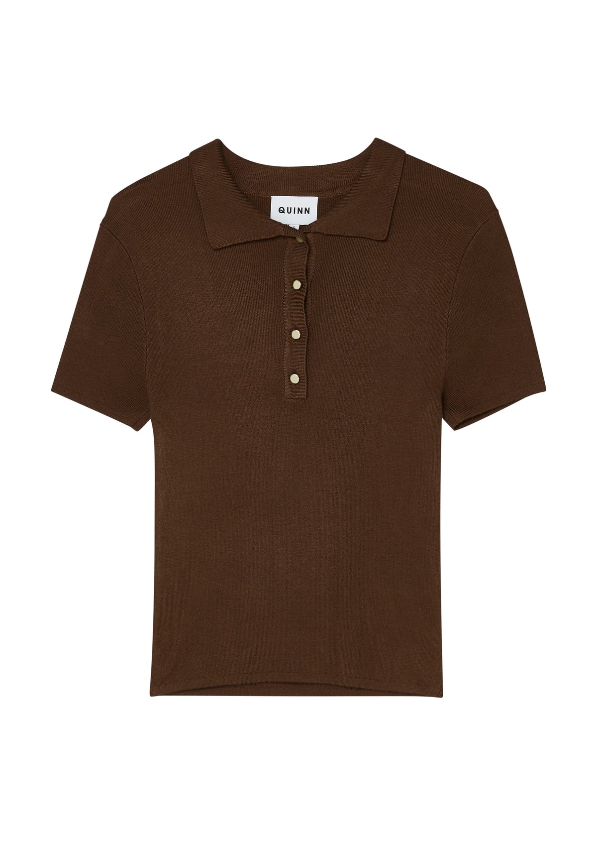 Slim Fit Knitted Polo Top