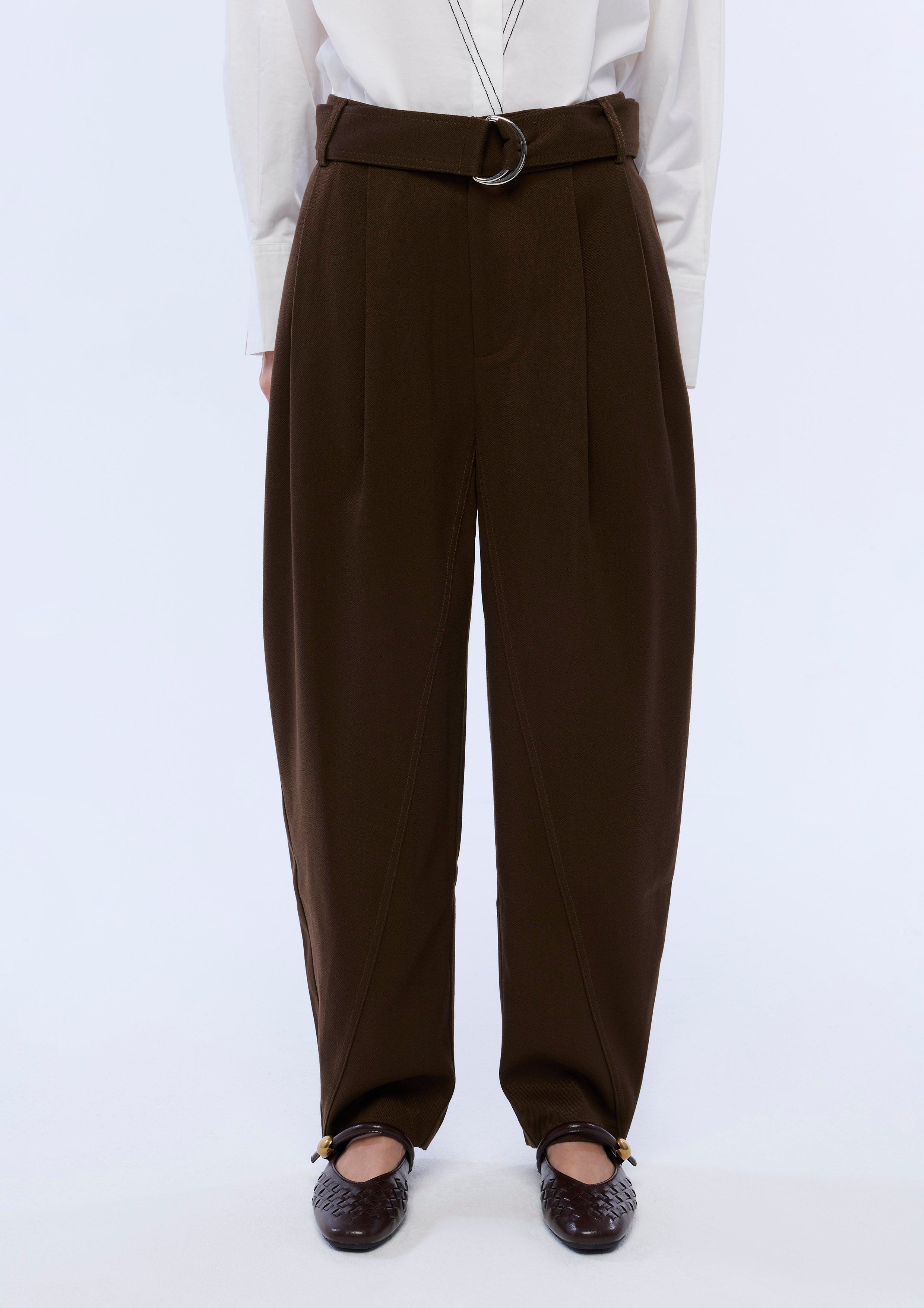 Belt Wide Leg Pants
