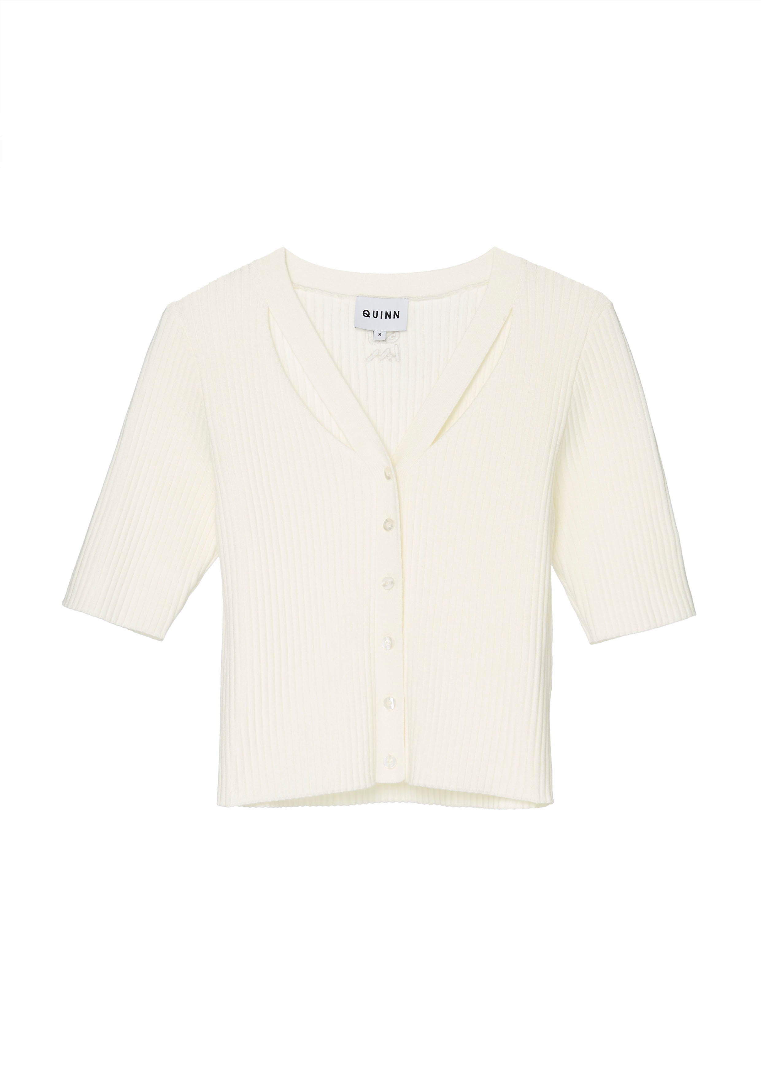 Cut-Out Rib Knitted Top