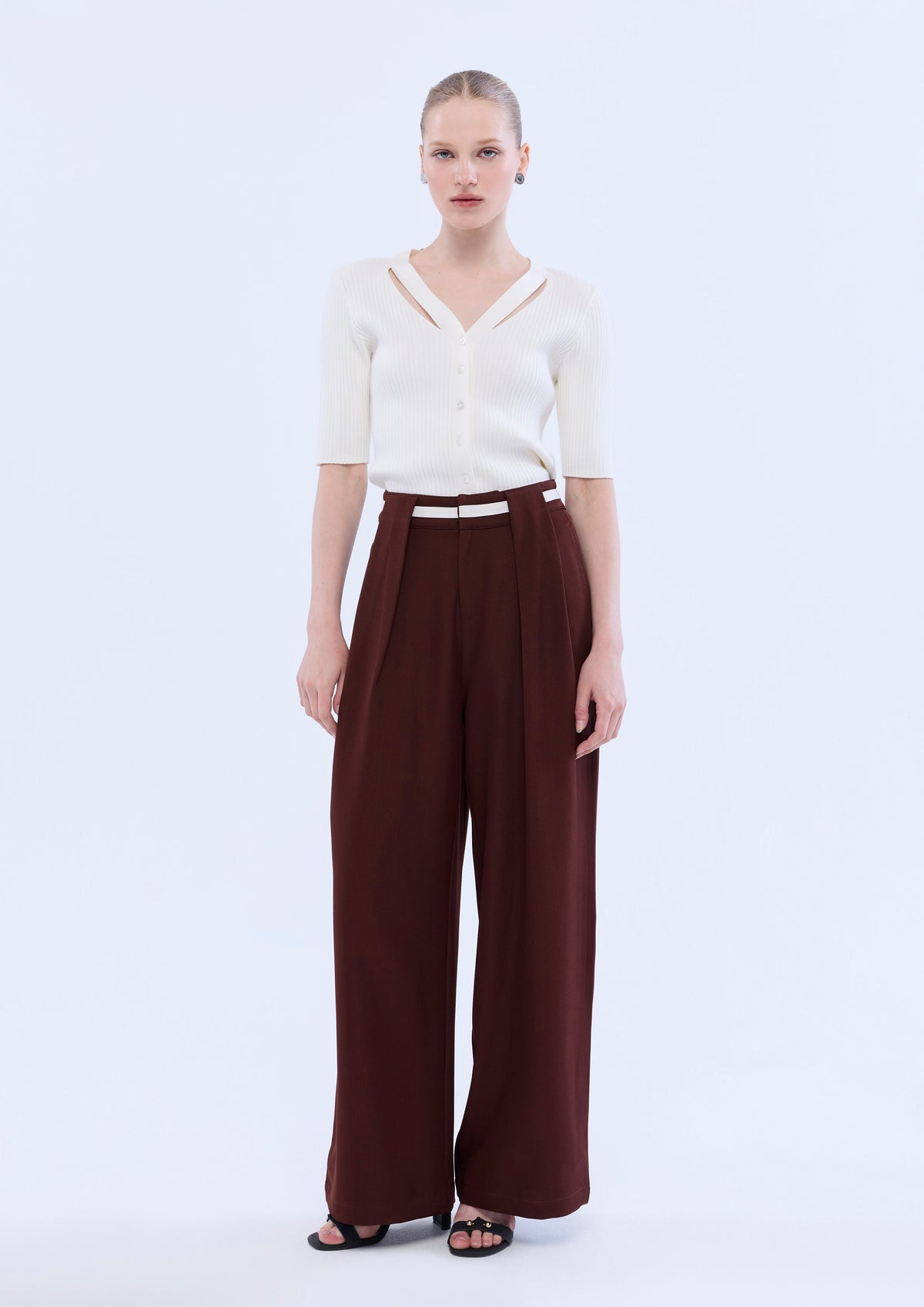 Pleated Wide Leg Pants