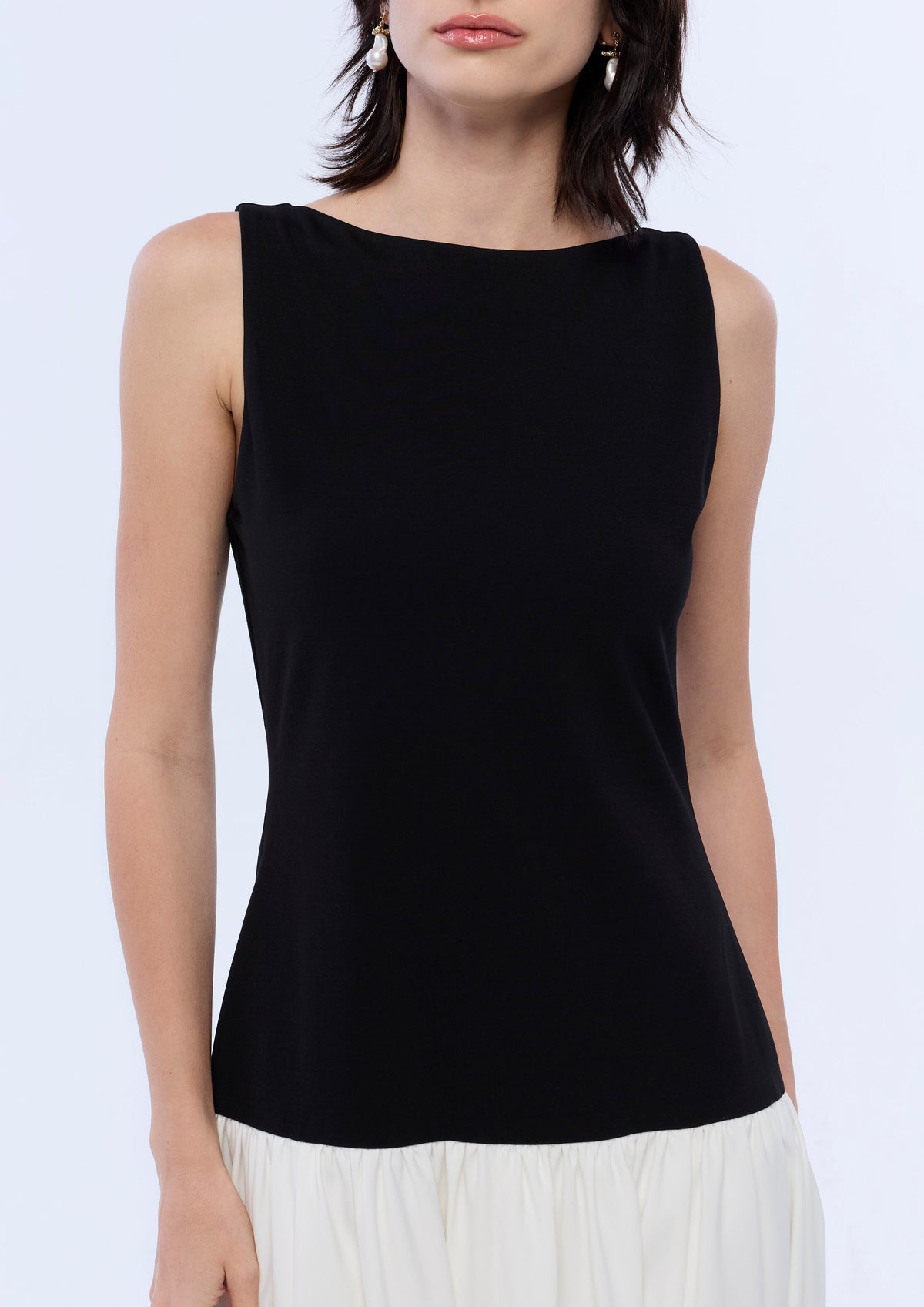 Fluid Volume Drape Midi Dress