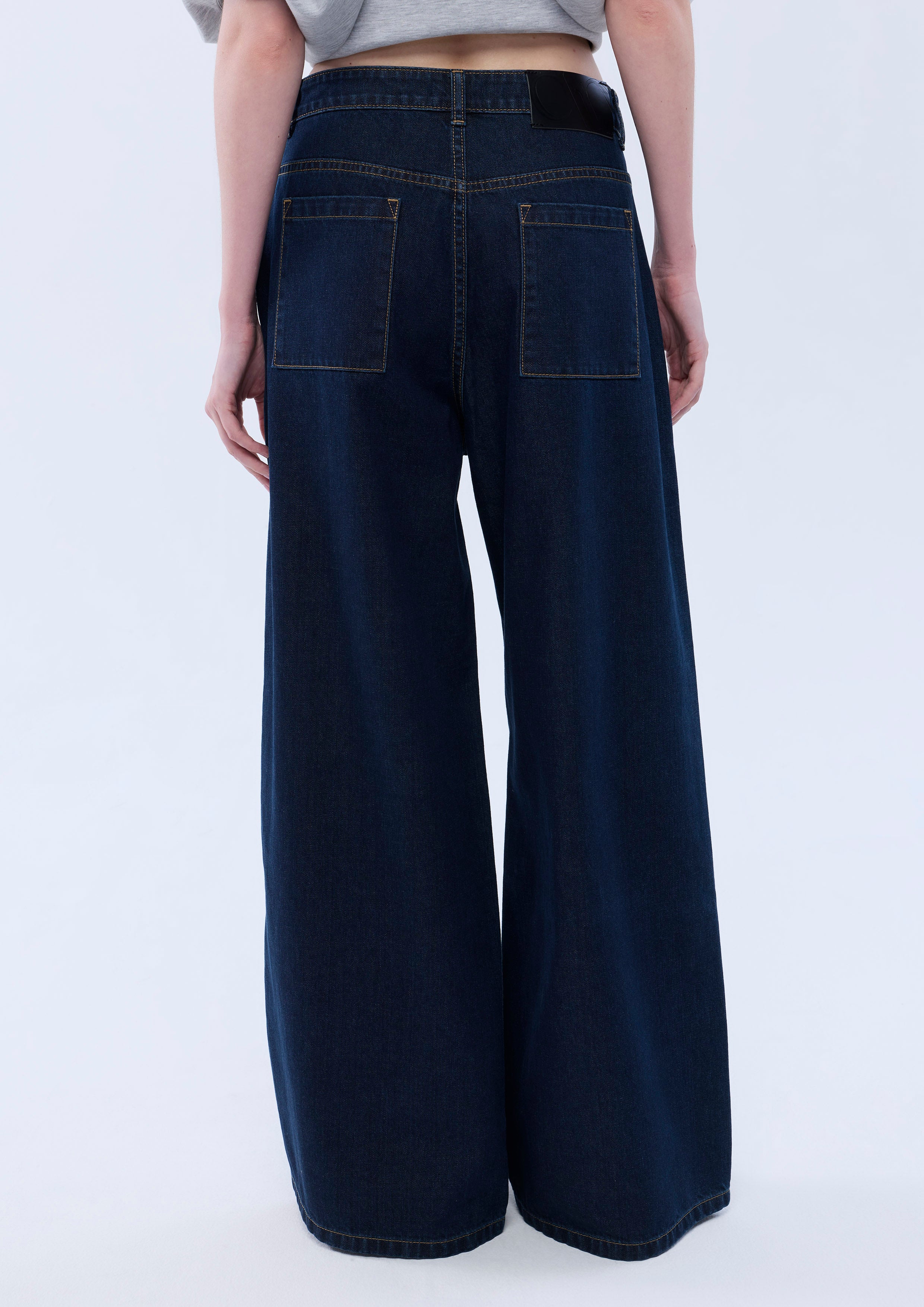 Wide Leg Denim Pants