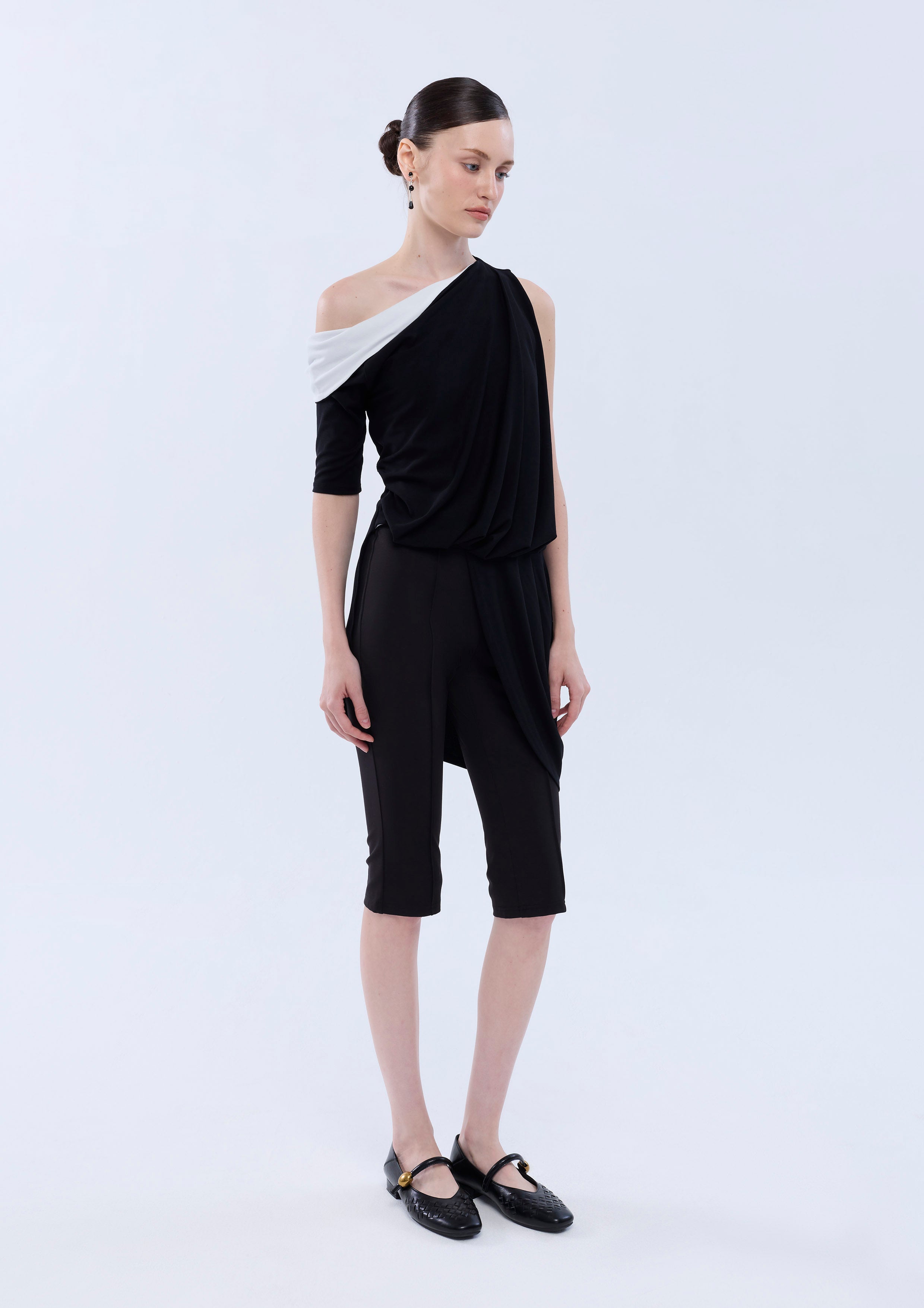 One Sleeve Drape Blouse