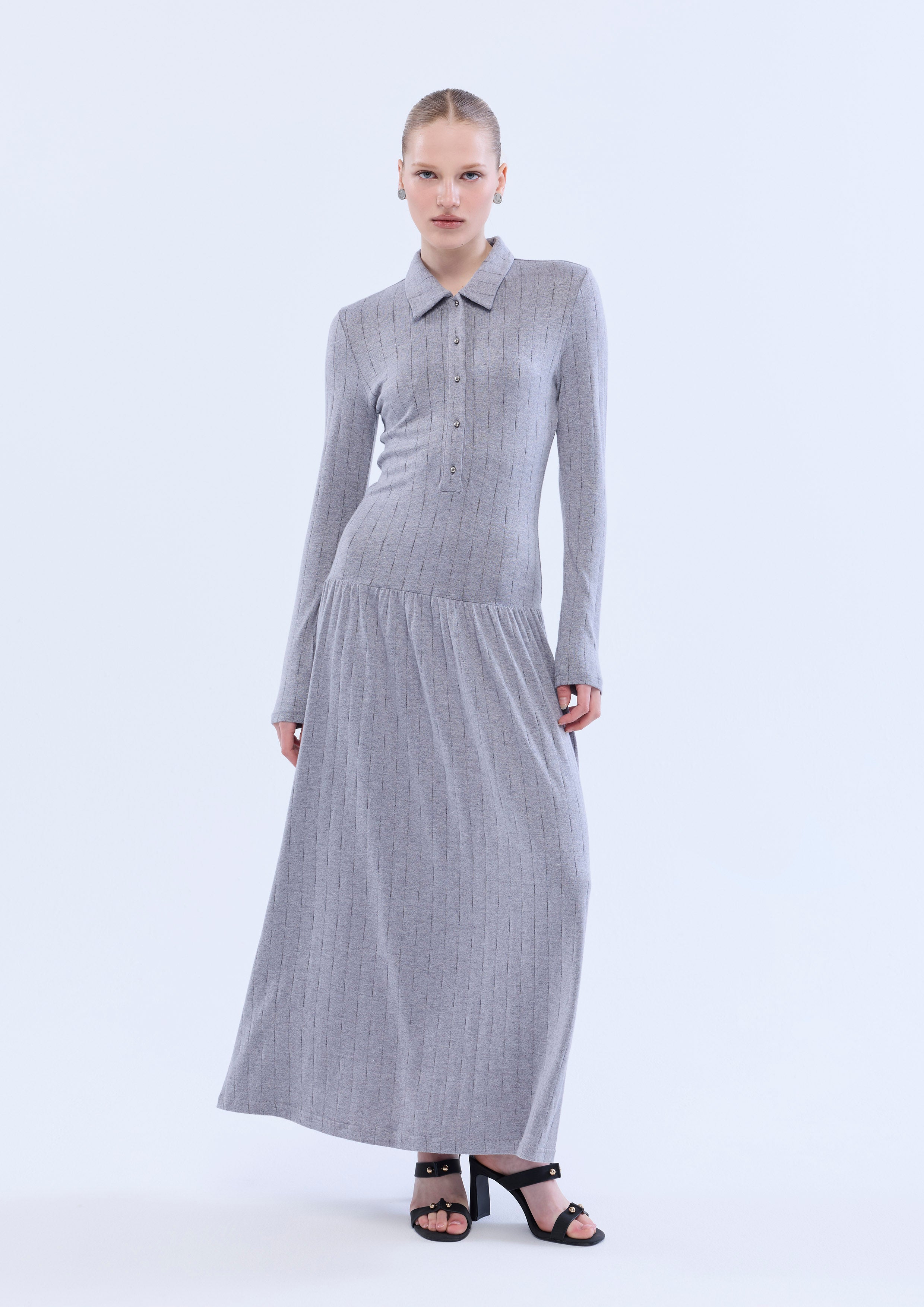Knitted Long Sleeve Maxi Dress
