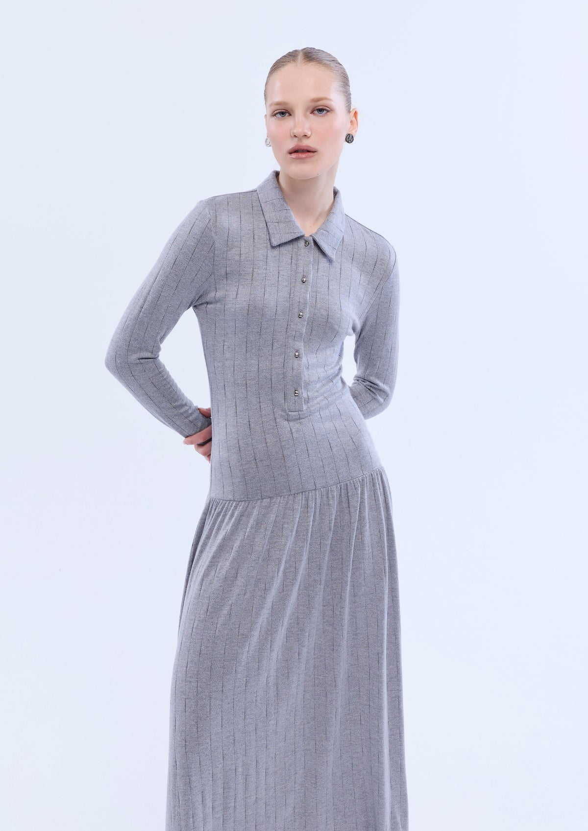 Knitted Long Sleeve Maxi Dress