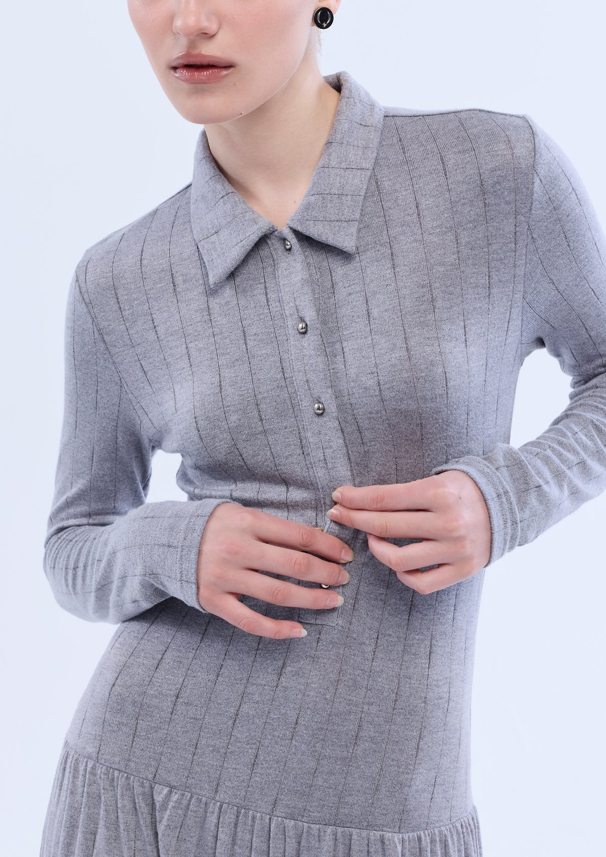 Knitted Long Sleeve Maxi Dress