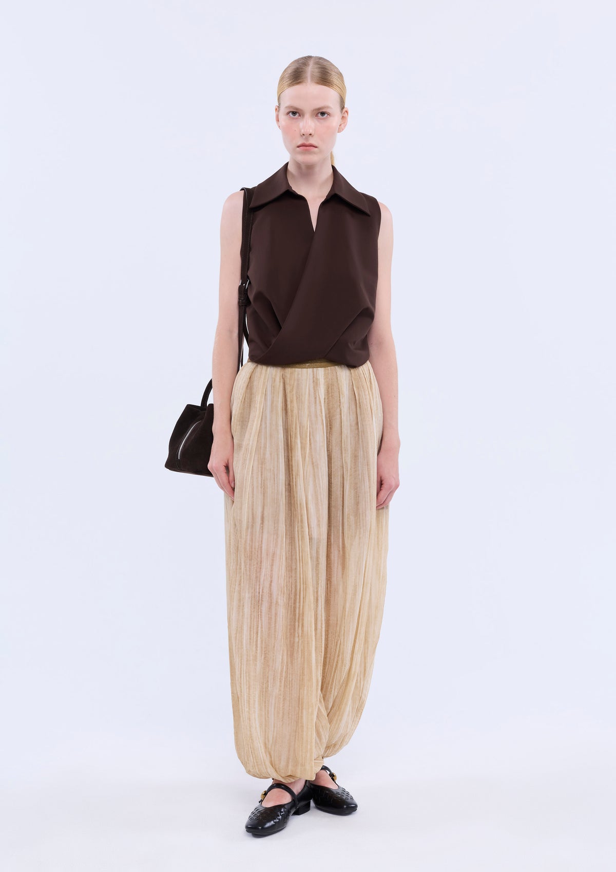 Sheer Balloon Leg Pants