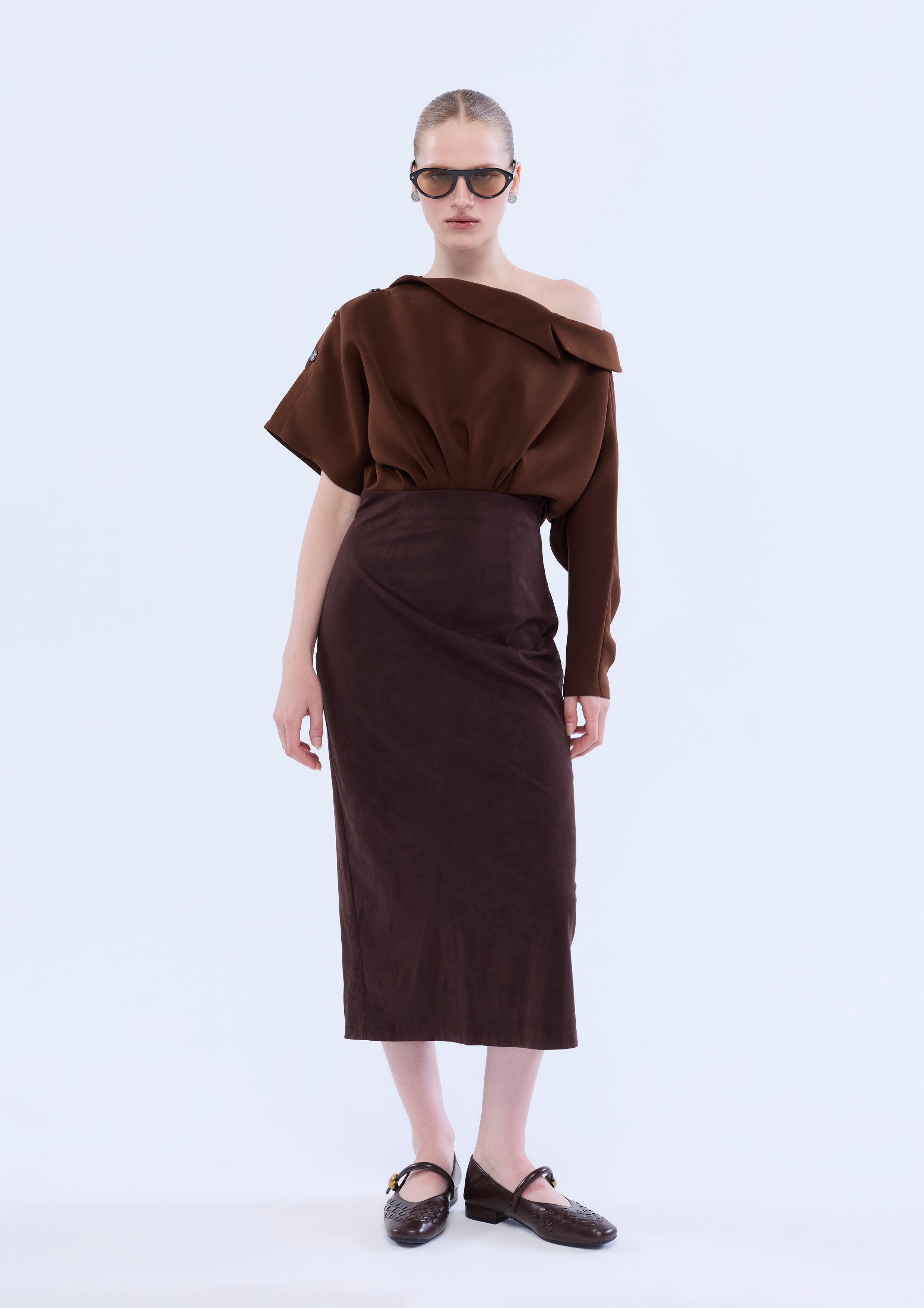 One-Shoulder Midi Dress