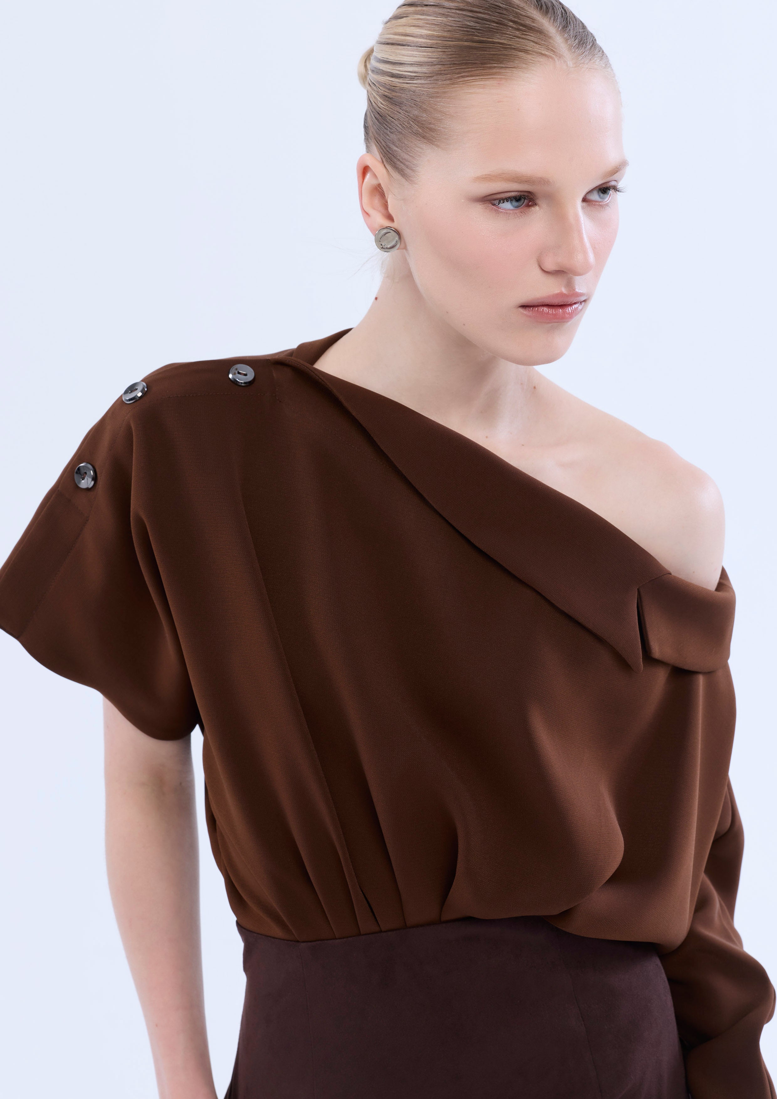 One-Shoulder Midi Dress