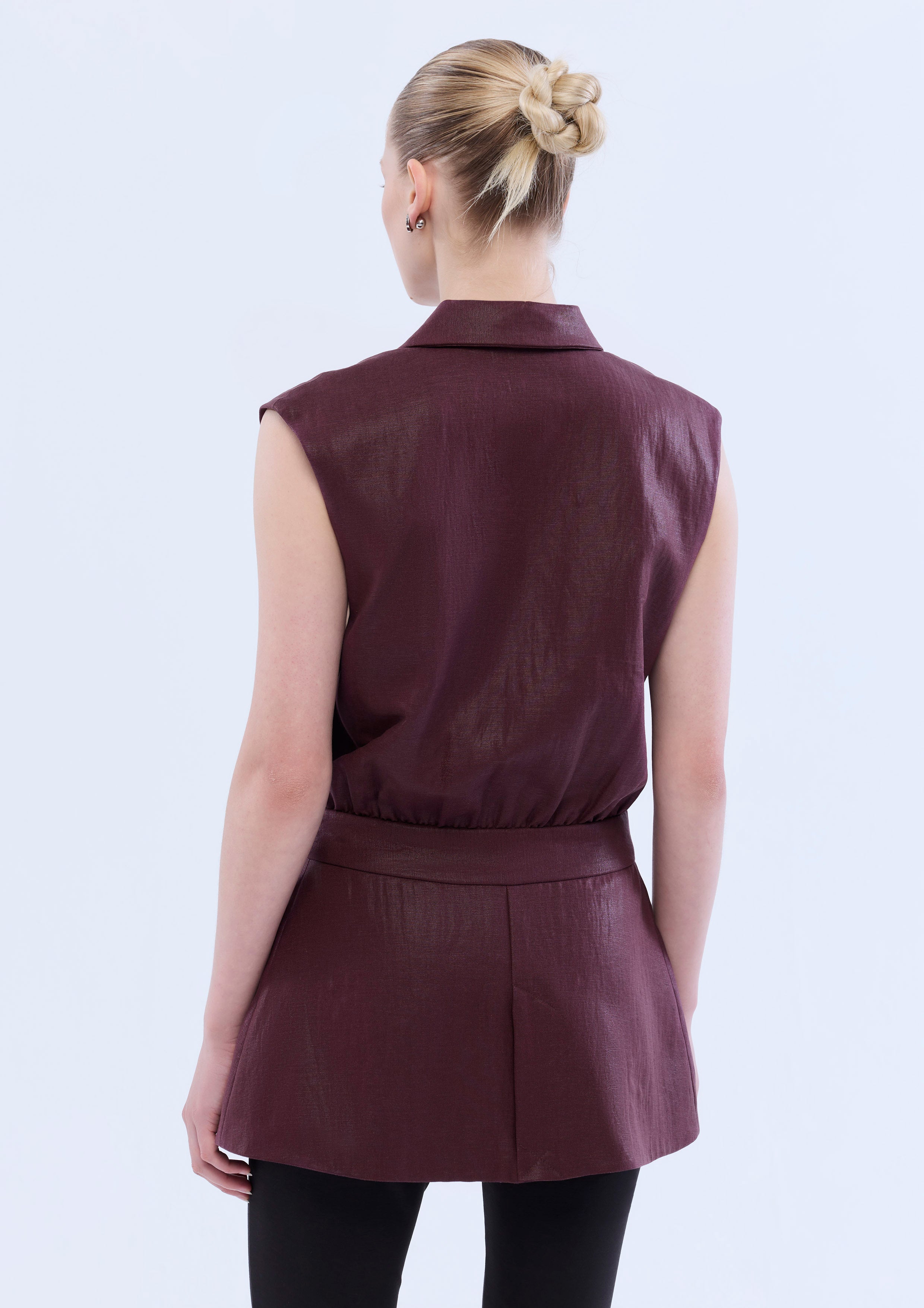 Double Breasted Front Flap Pocket Vest