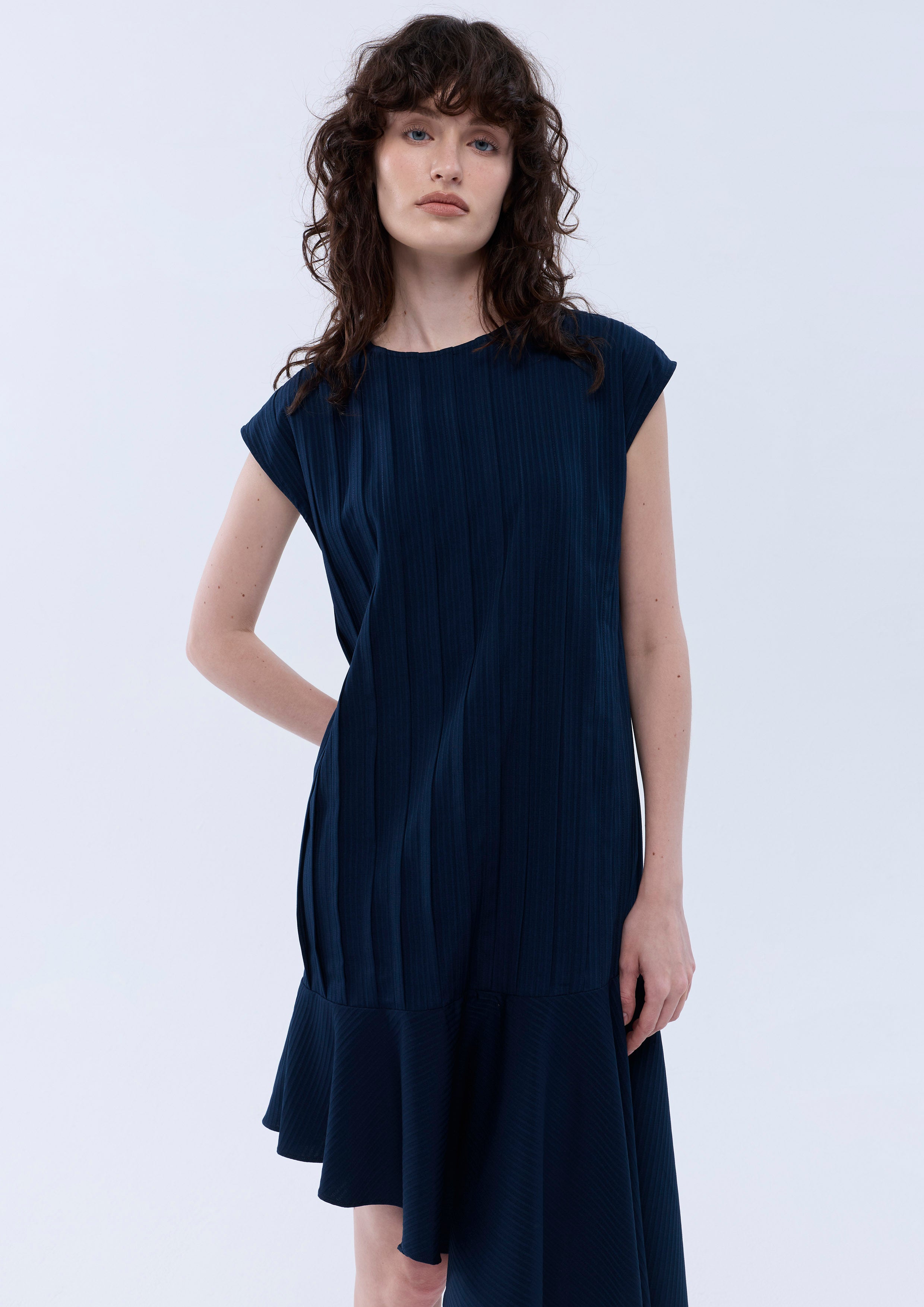 flare skirt mini dress M Ribbed Asymmetric 7/23/2025 Size:24x36 Matte inspired bodice Tea Length Unique Mother