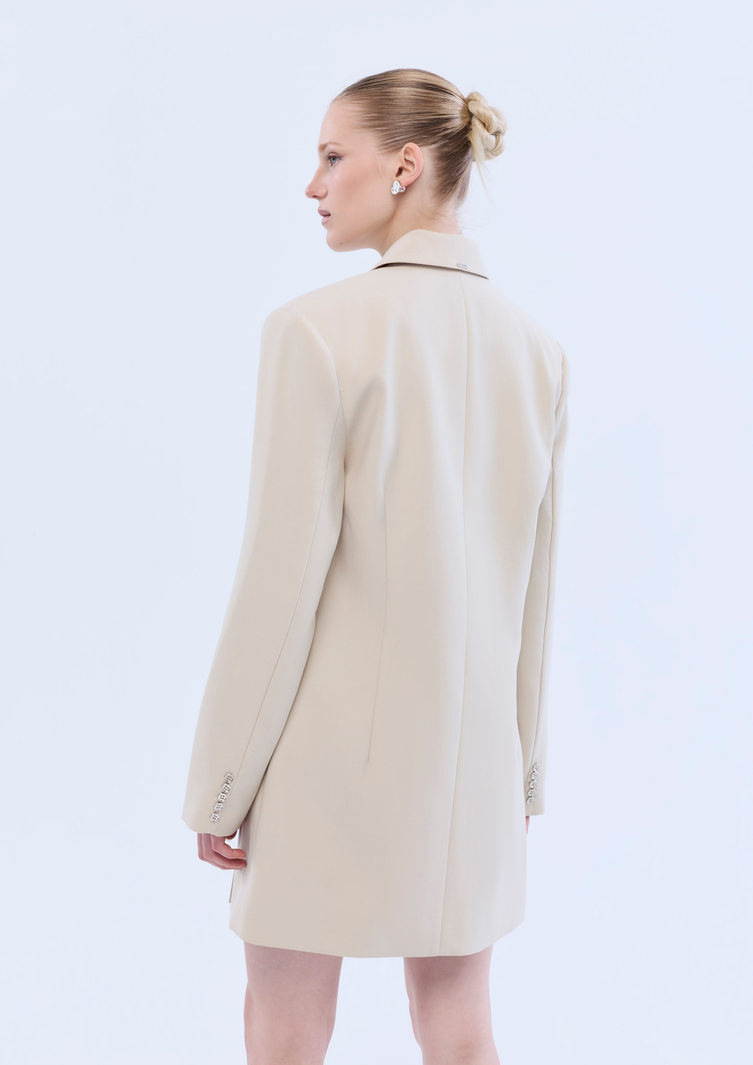 Front Drape Blazer Mini Dress