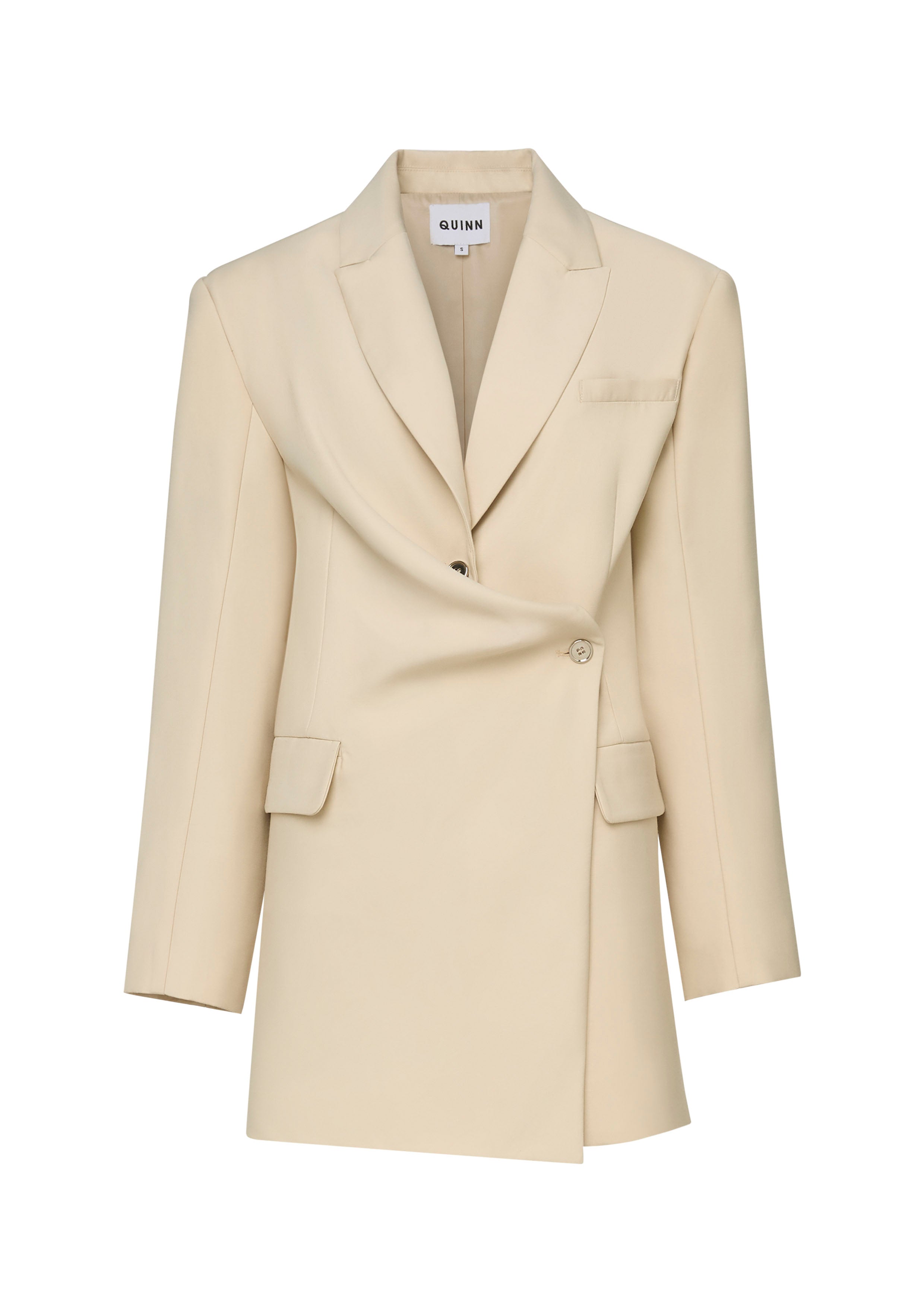 Front Drape Blazer Mini Dress