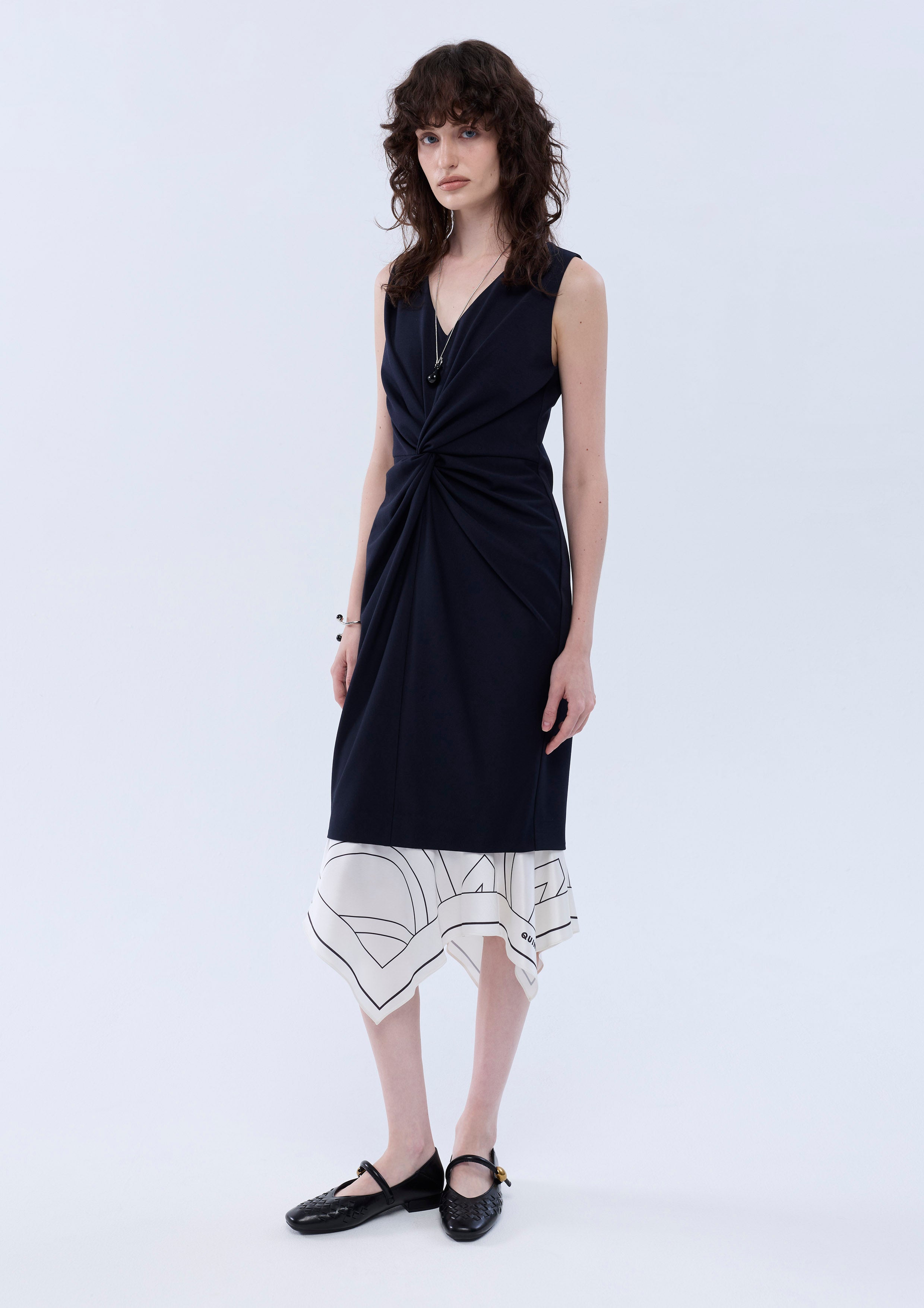 Front Twisted Sleeveless Mini Dress