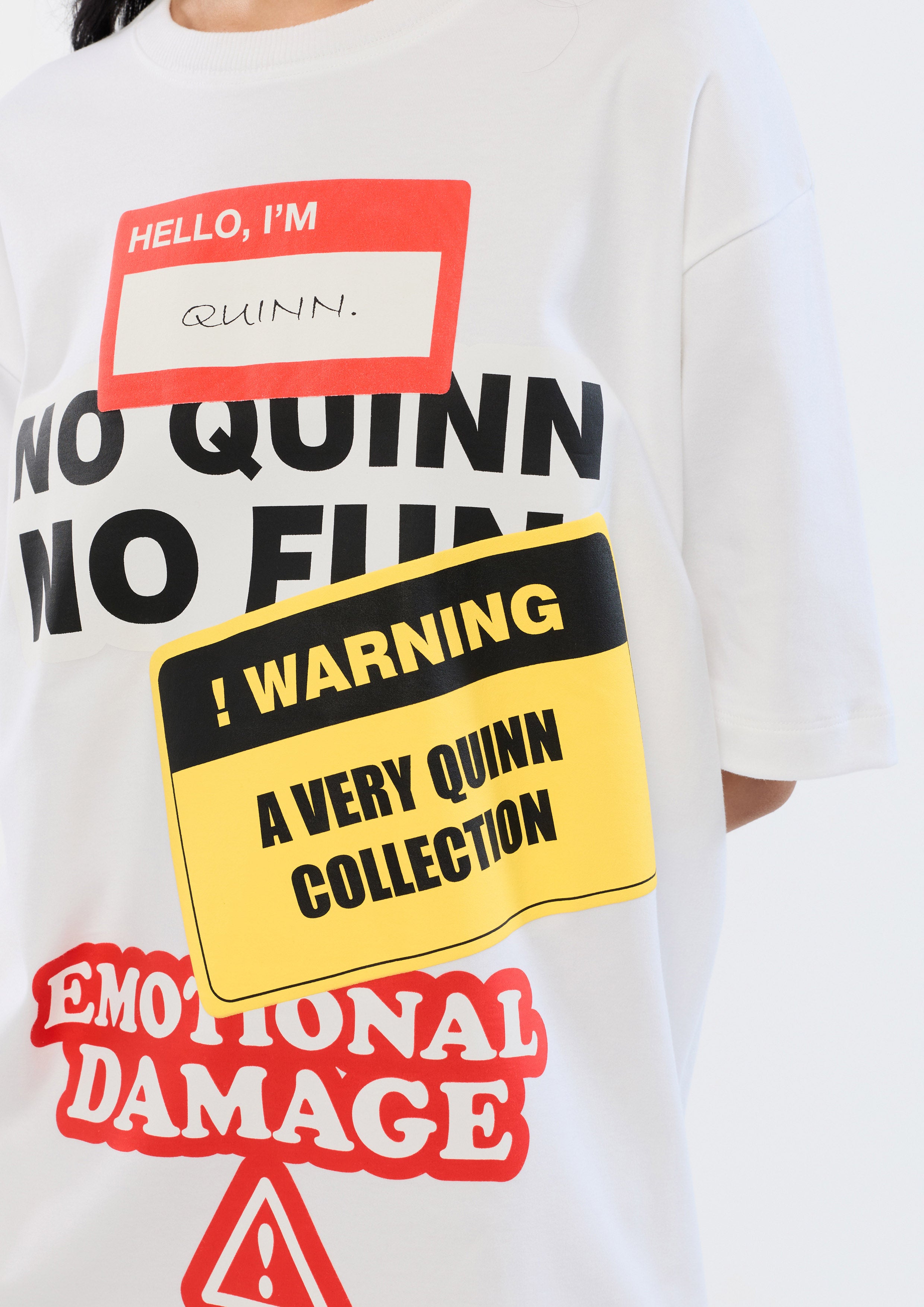 Quinn Label Sign Oversized T-Shirt