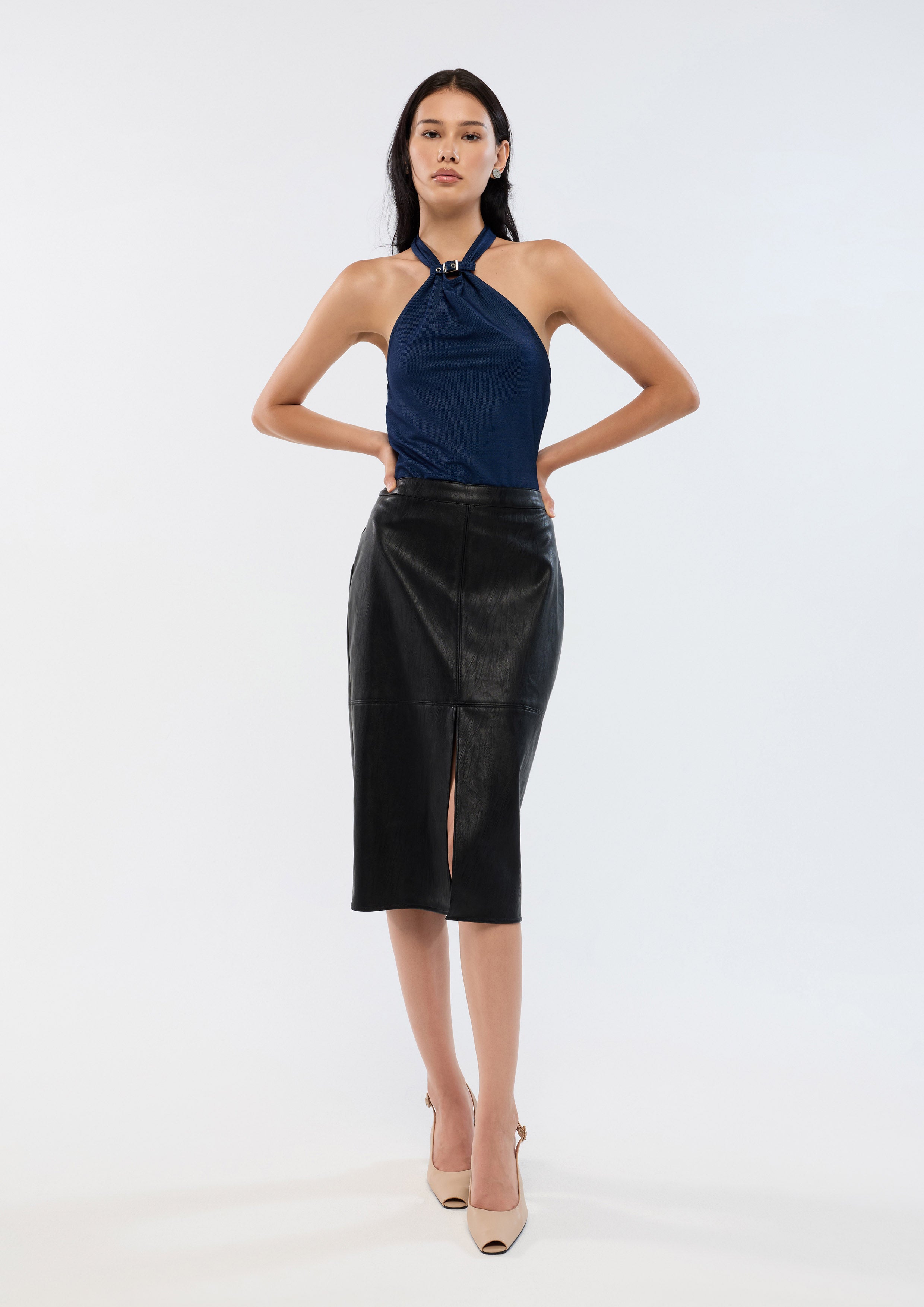 Faux Leather Pencil Skirt Faux Leather Pencil Skirt