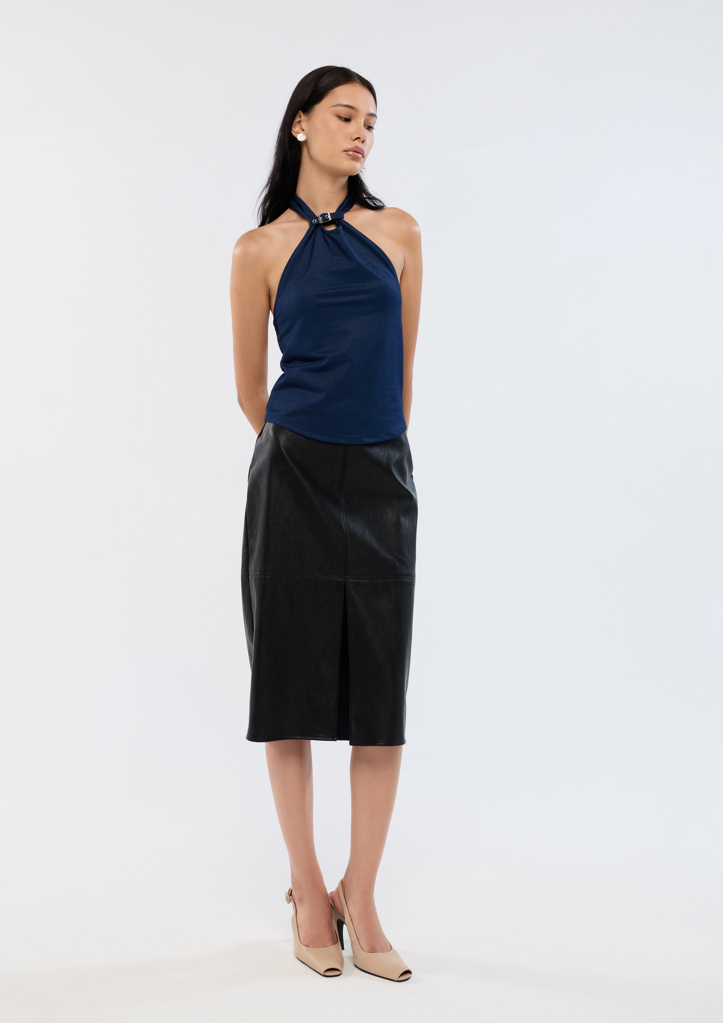 Buckle Halter Top