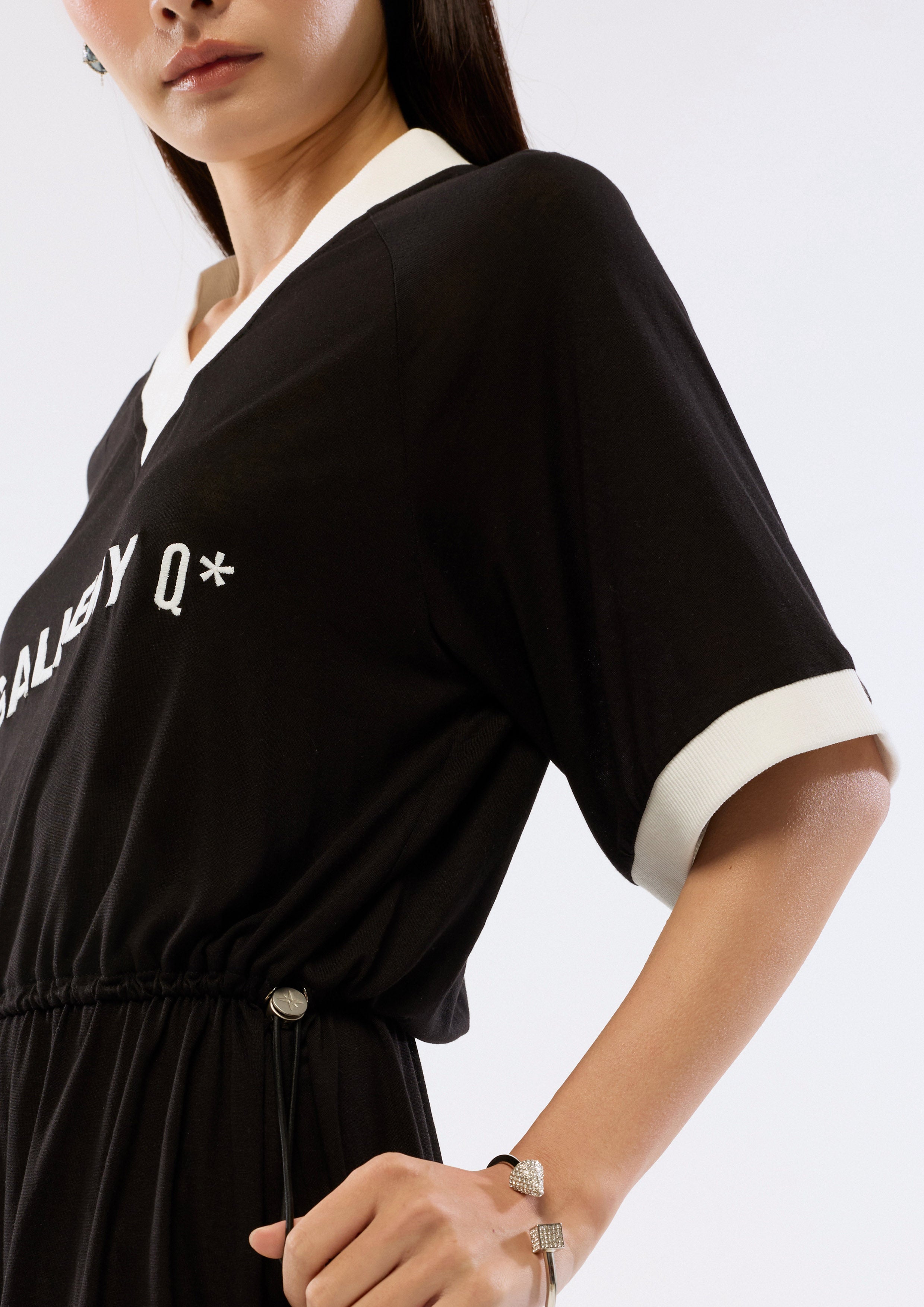 Side Drawstring Mini Dress
