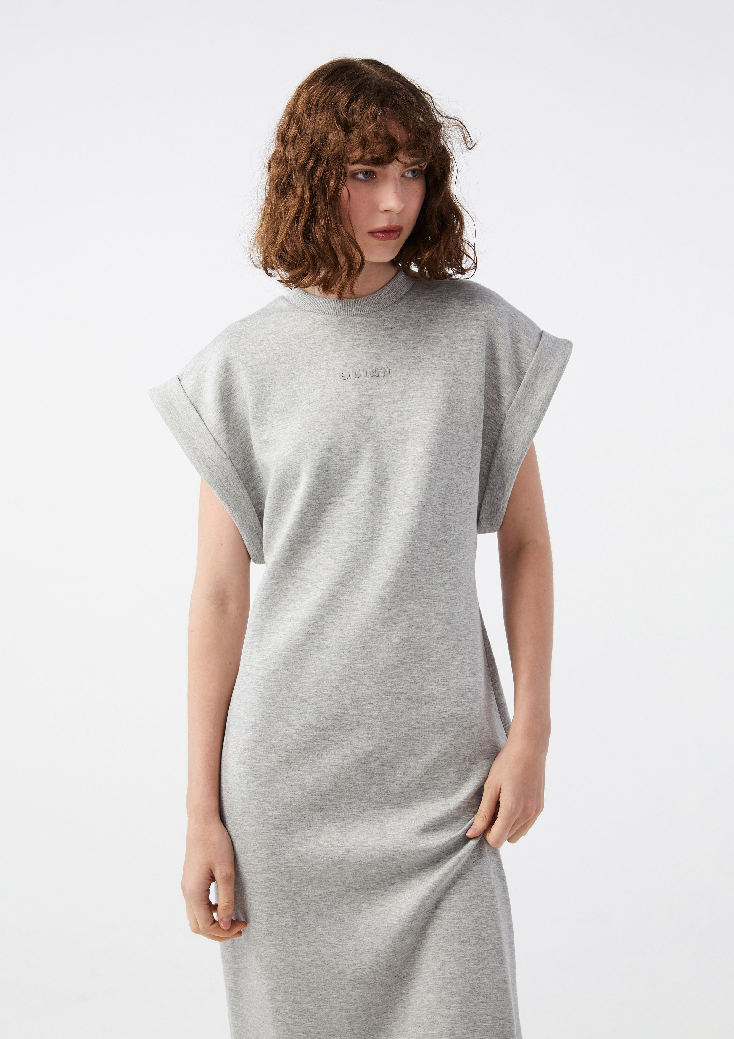 Logo Short Sleeve Midi Dress