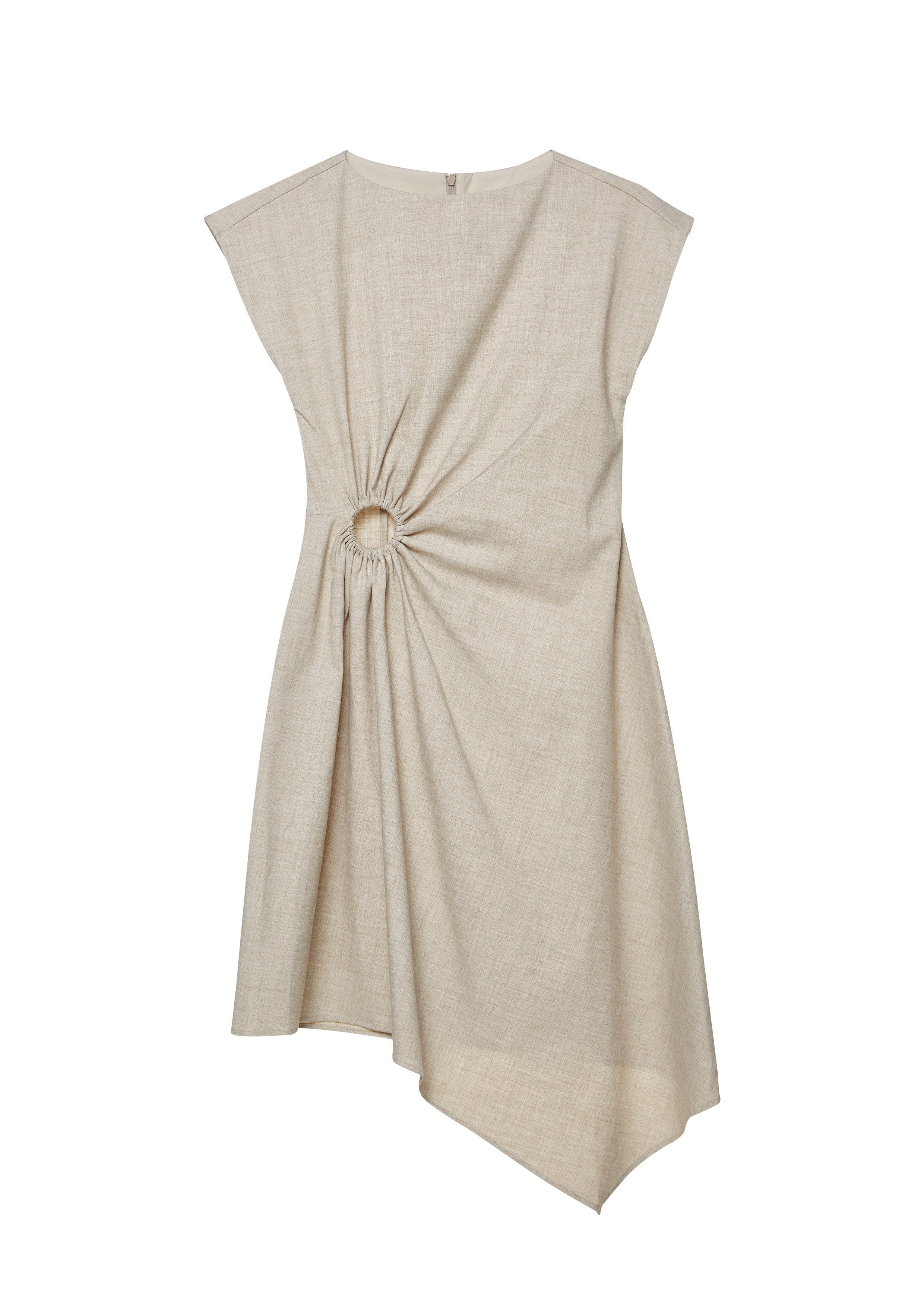 O Ring Short Sleeve Mini Dress