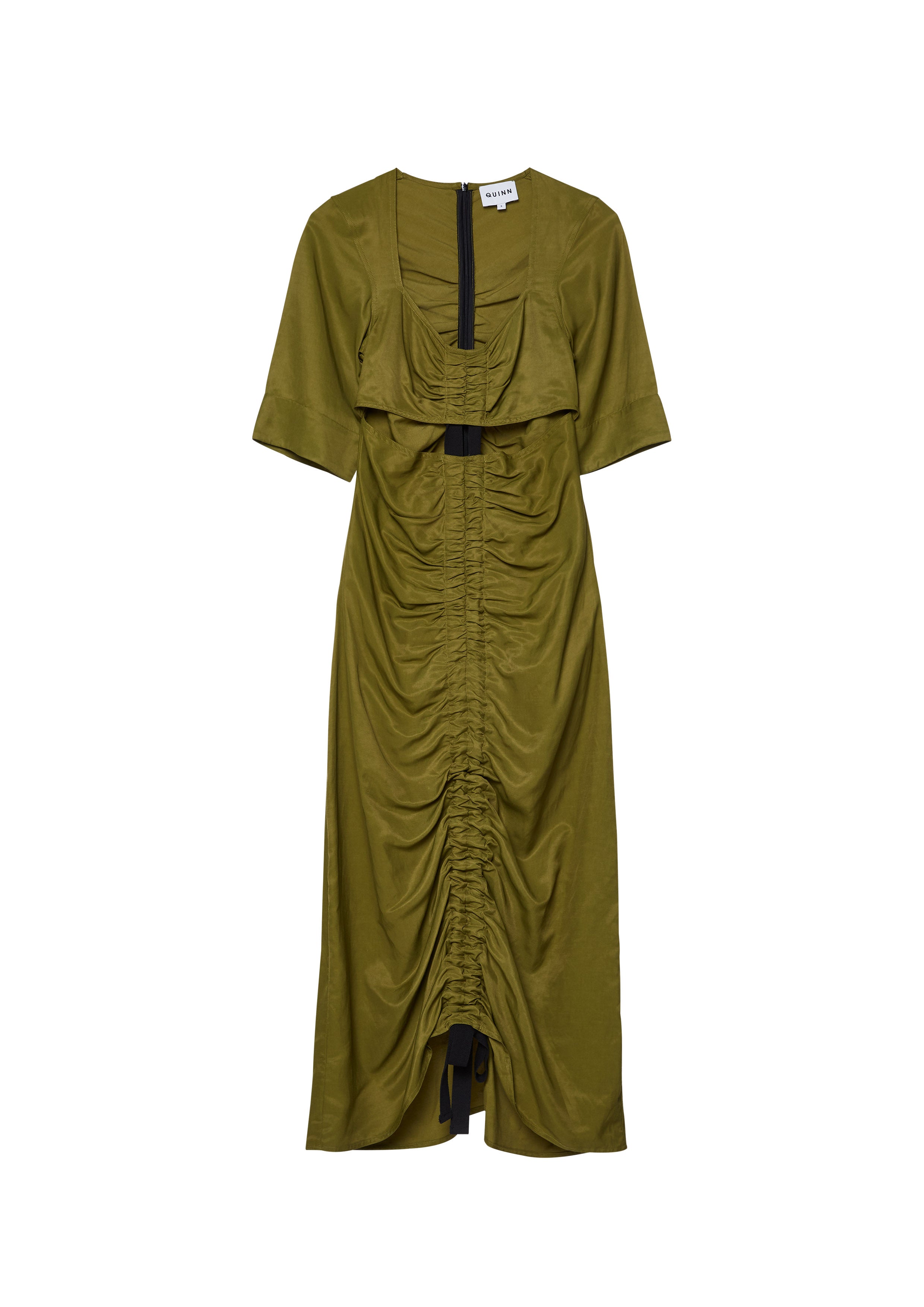 Cut-Out With Front Ruched Dress