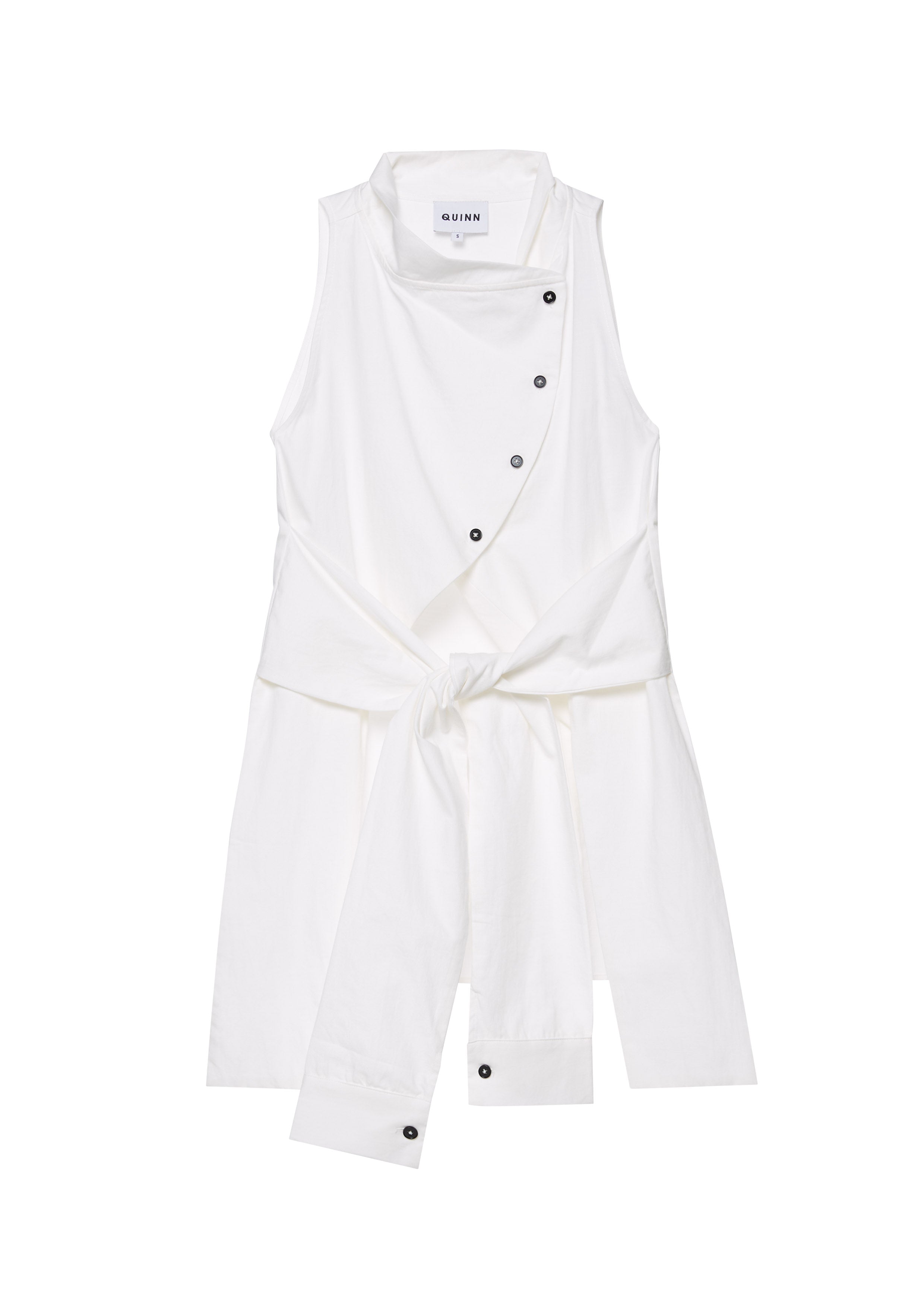 Front Tie Sleeveless Shirt