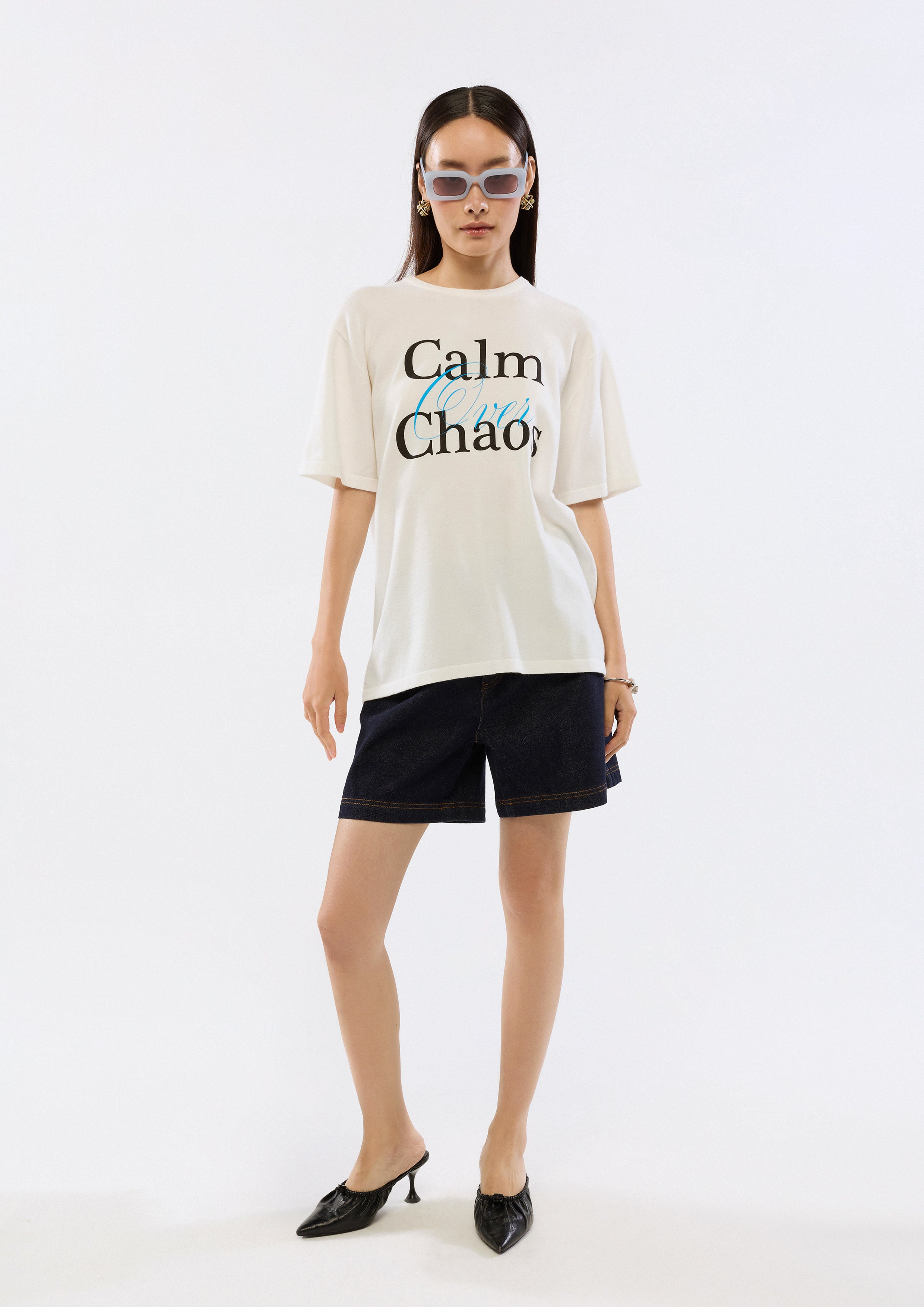 เสื้อยืดโอเวอร์ไซส์พิมพ์ลาย