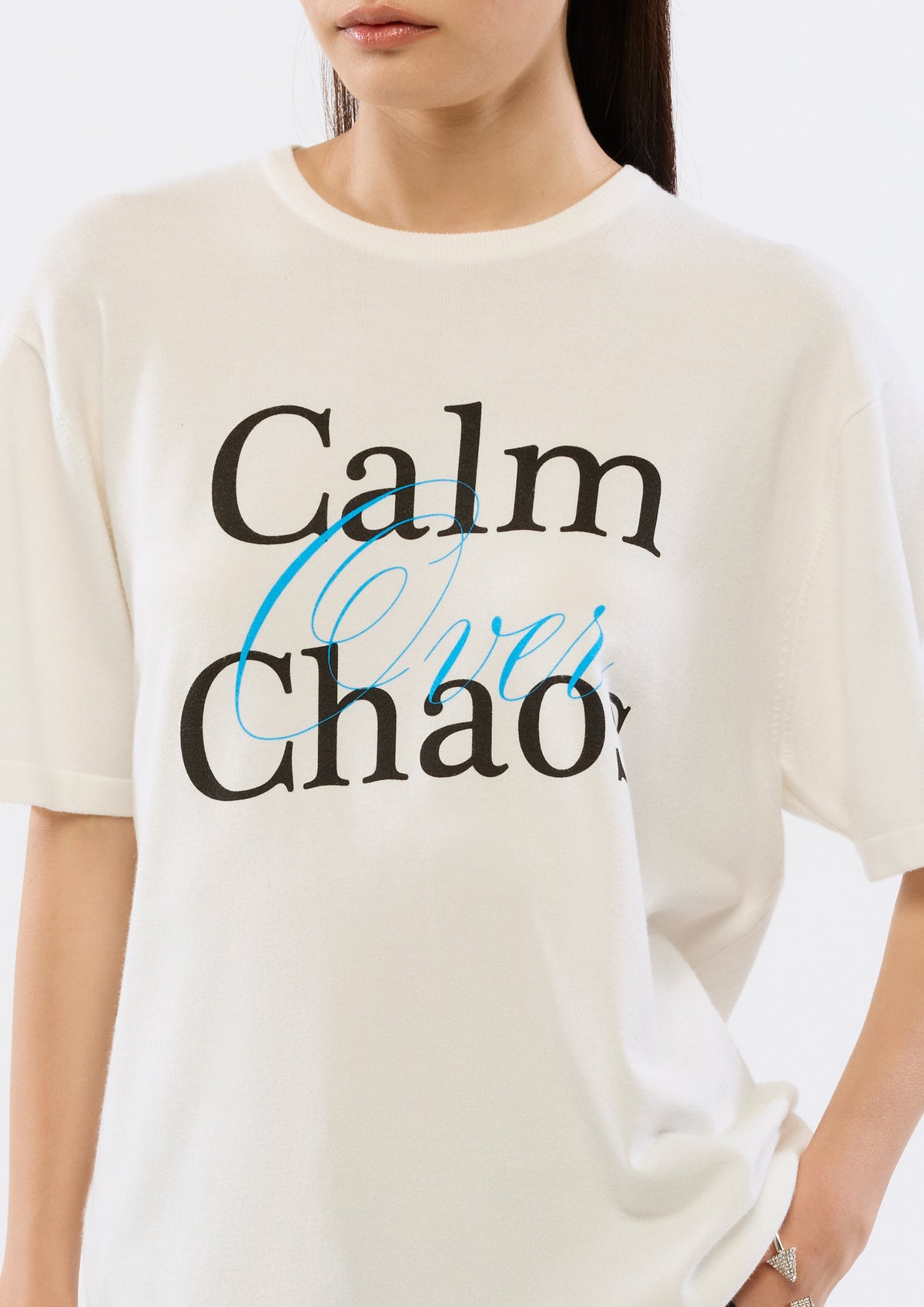 เสื้อยืดโอเวอร์ไซส์พิมพ์ลาย