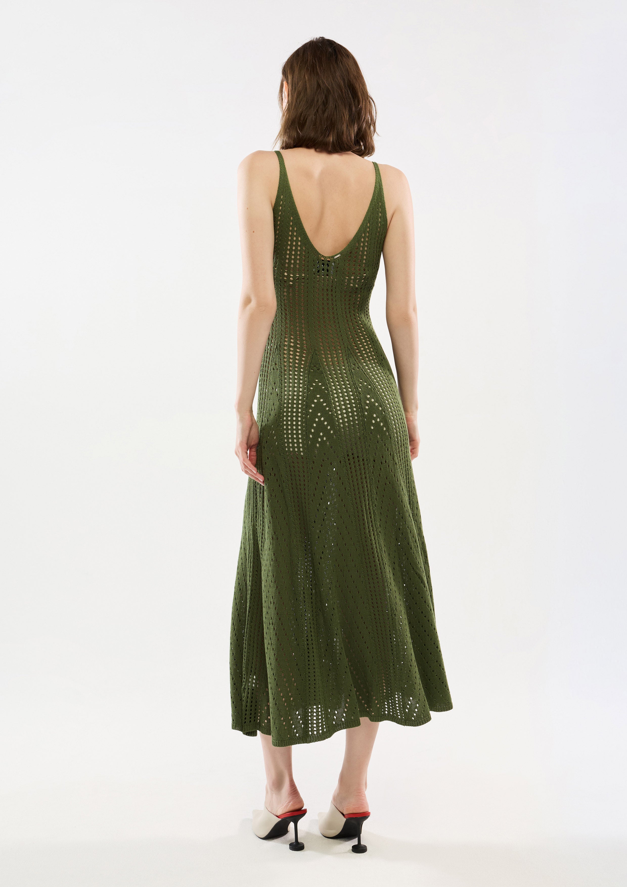 Mesh Cami Midi Dress