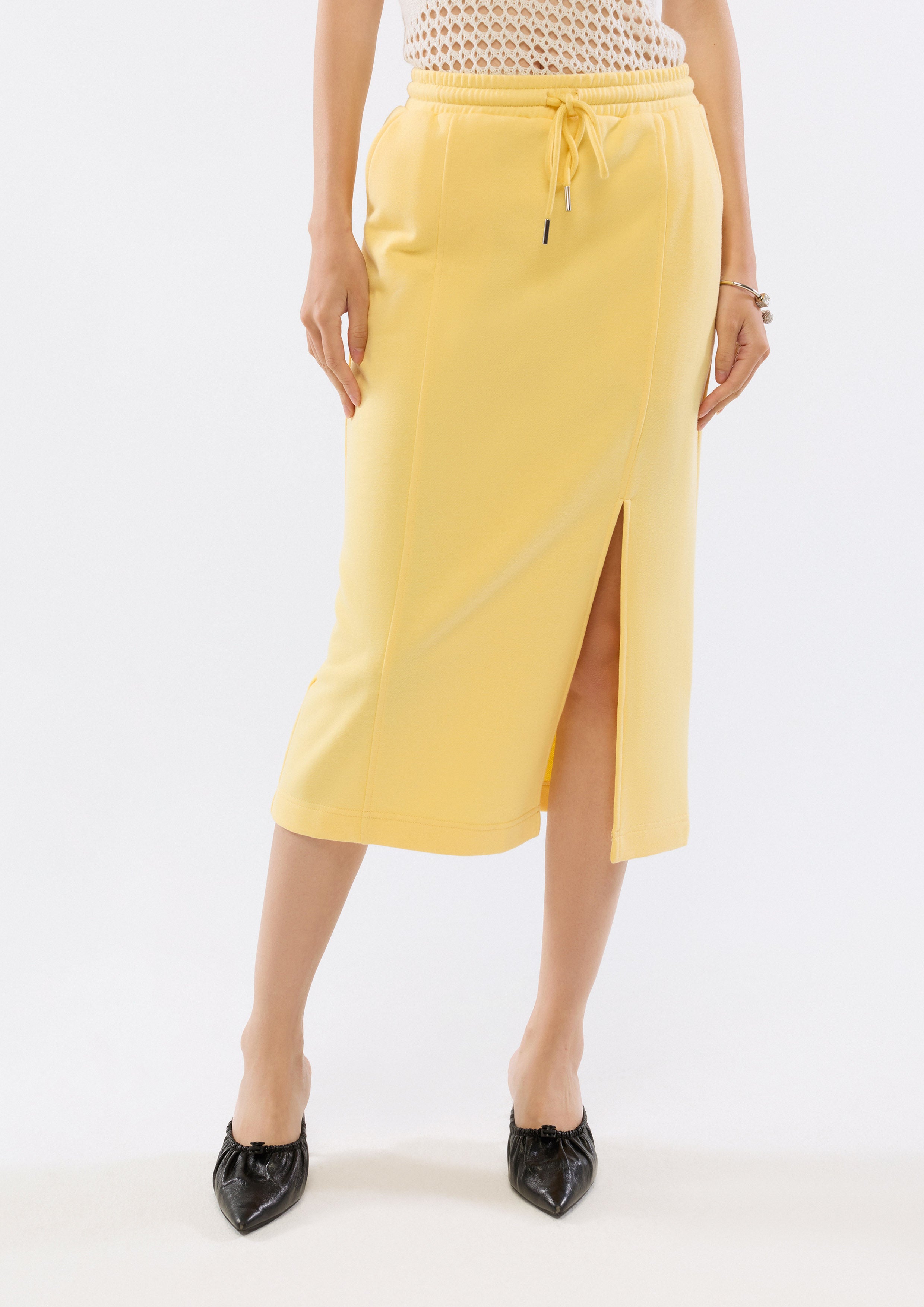 Elasticated Waist Midi Skirt