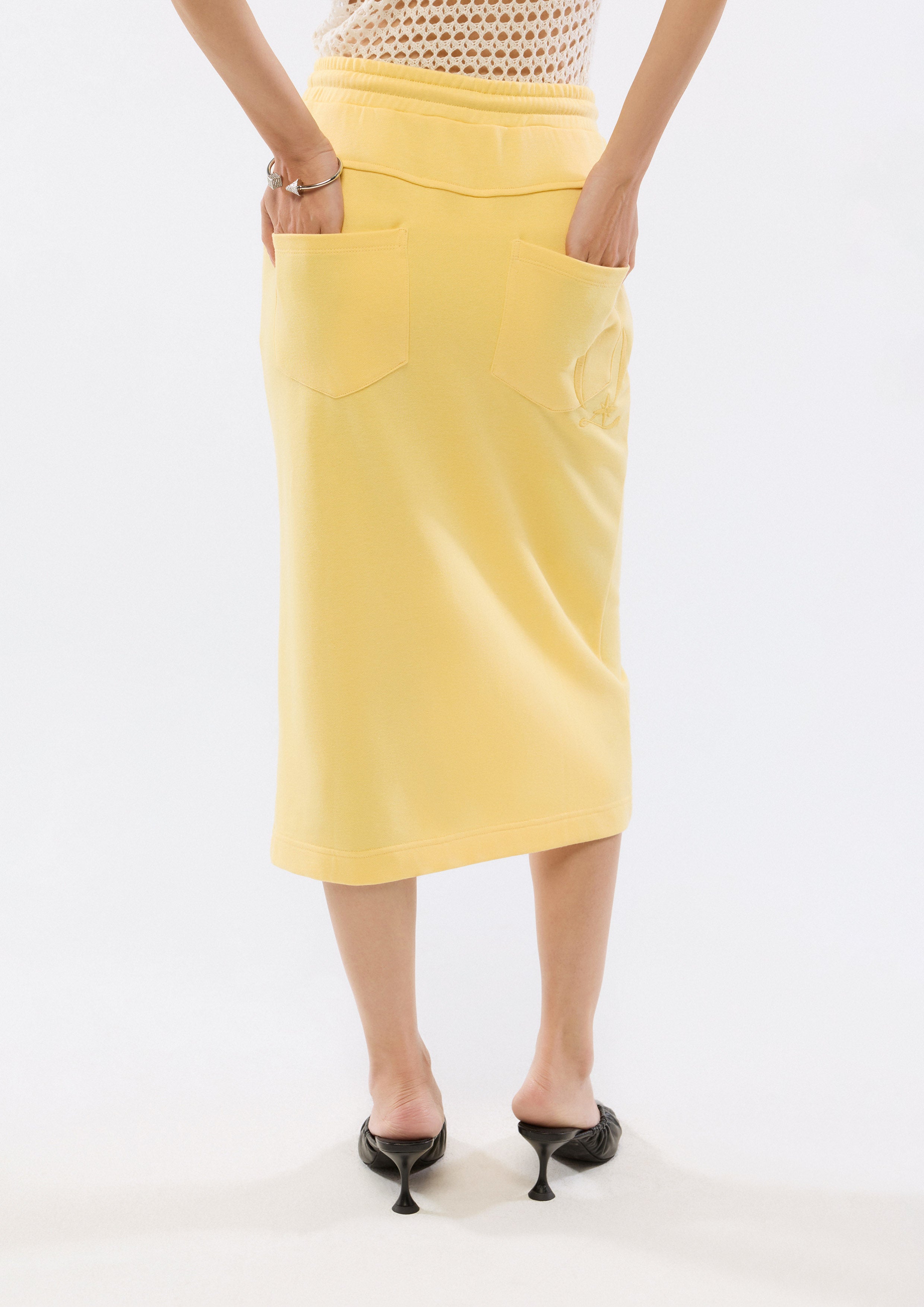Elasticated Waist Midi Skirt