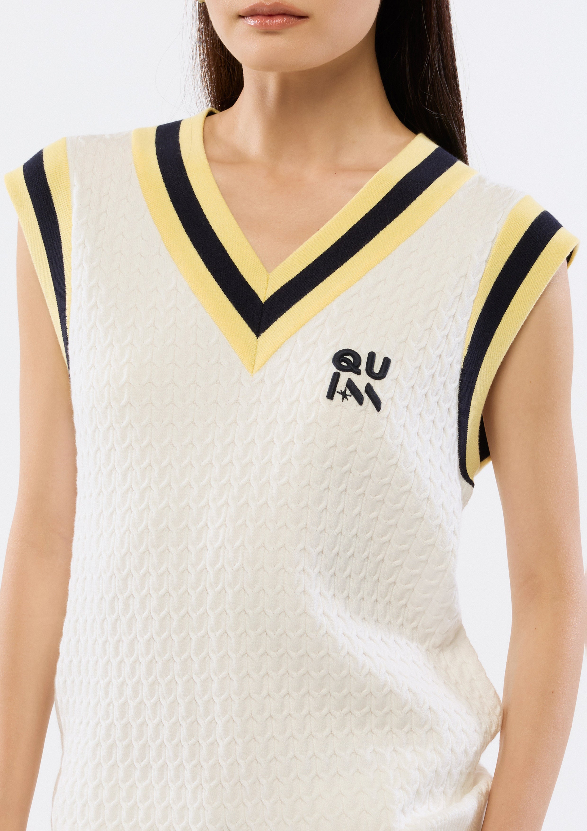 Logo Cable Knitted Vest