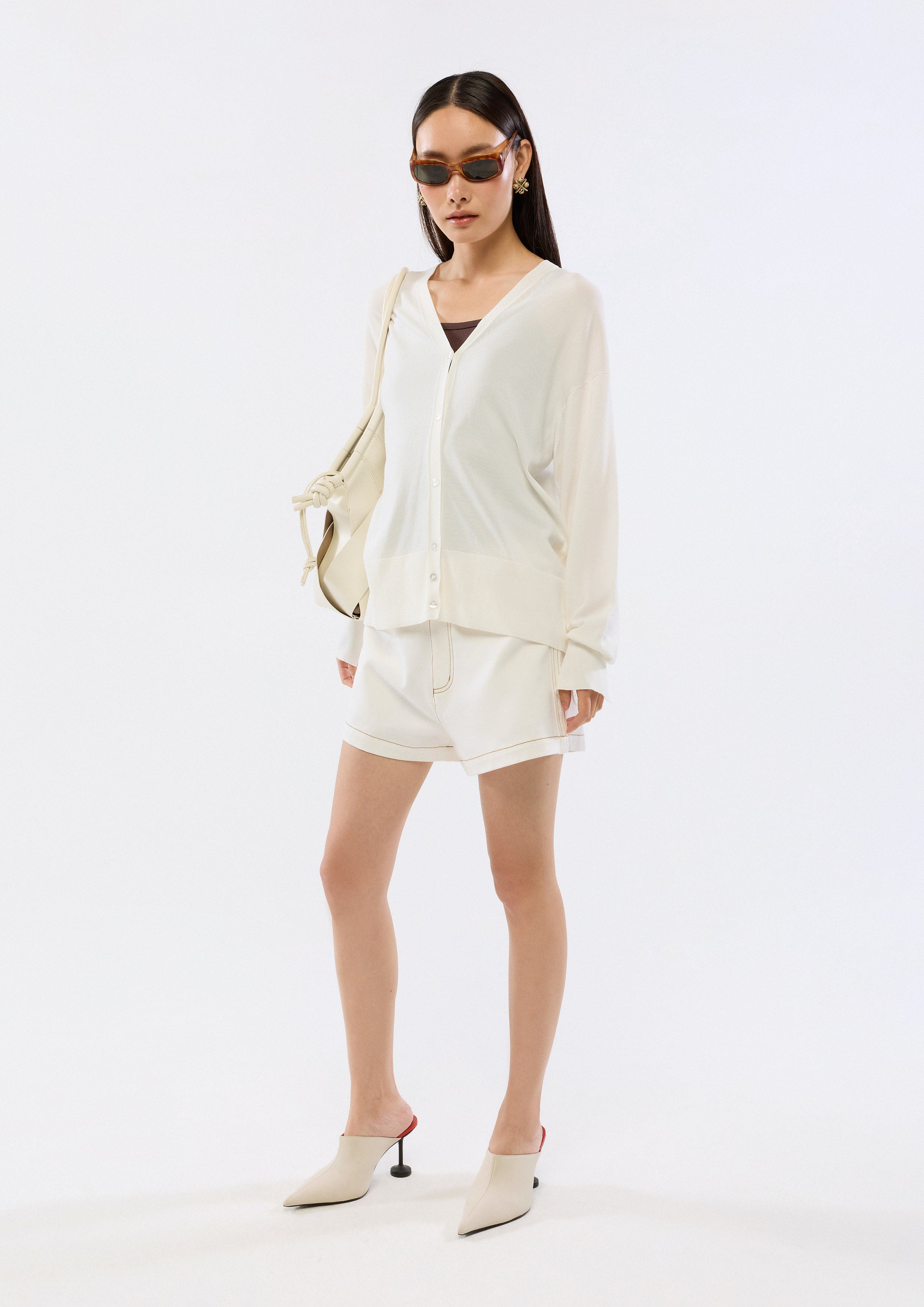 V Neck Long Sleeve Cardigan