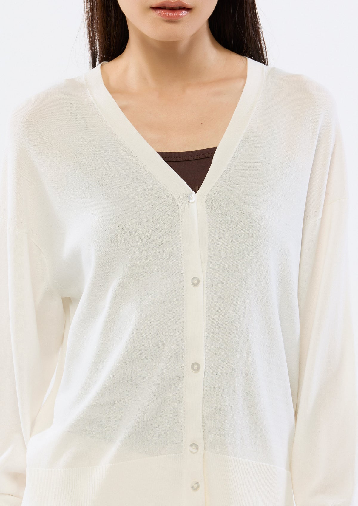 V Neck Long Sleeve Cardigan