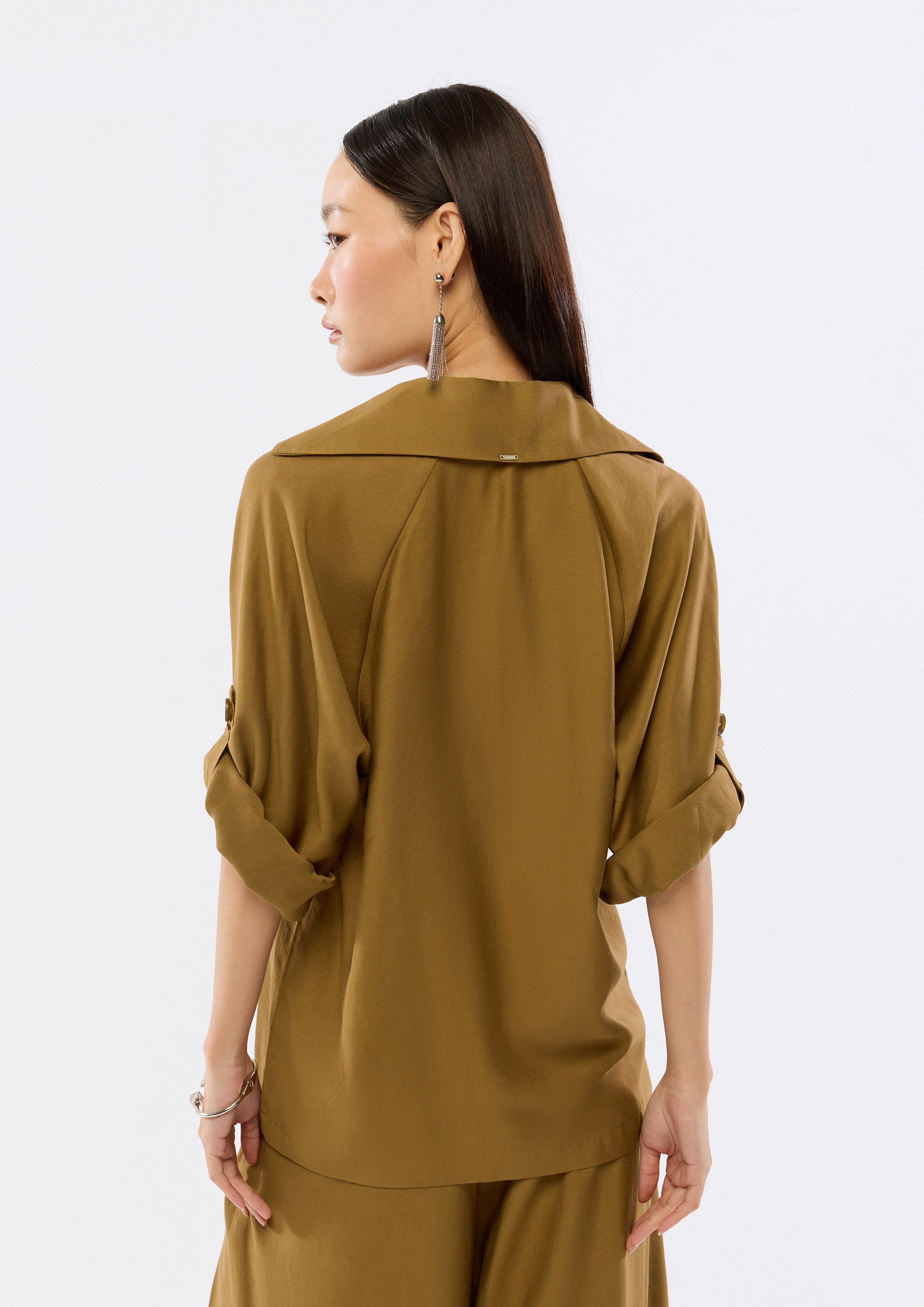 Double Breasted Long Sleeve Top