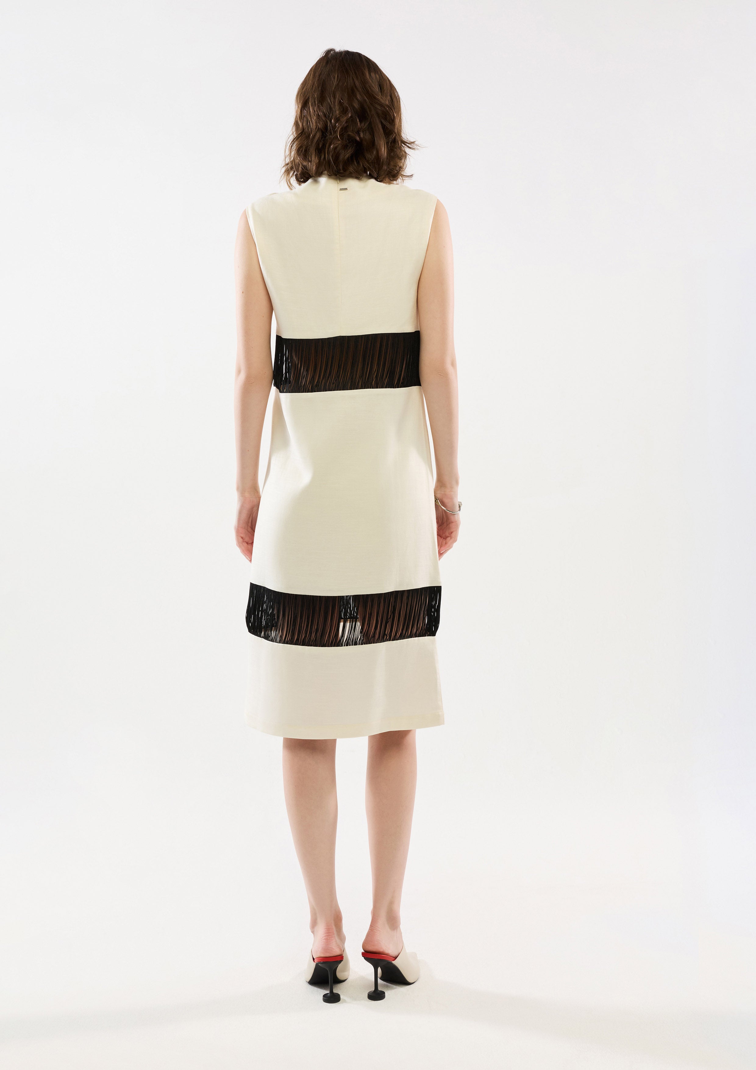 Fringe Panel Mini Dress