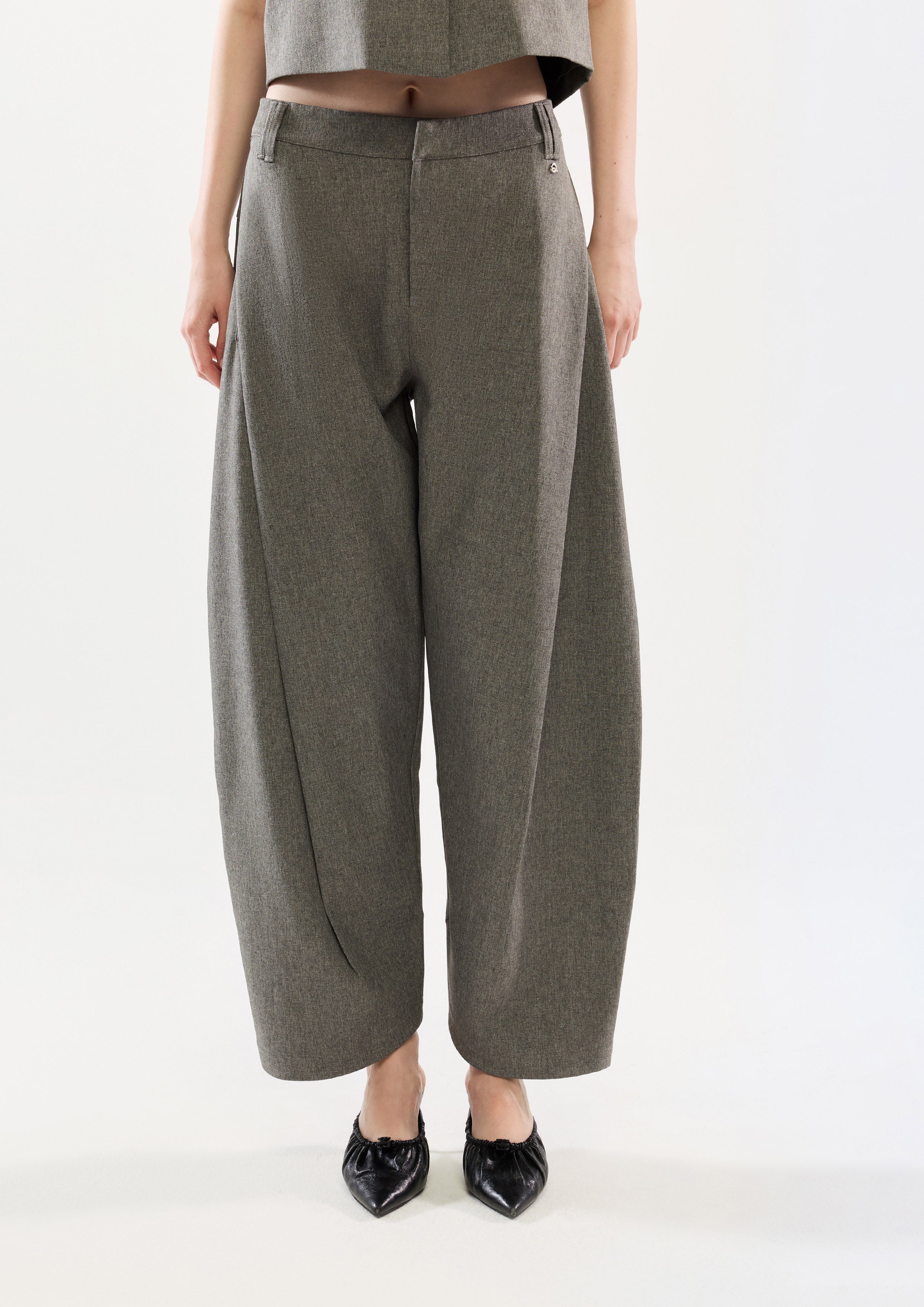 High Waist Barrel Leg Pants